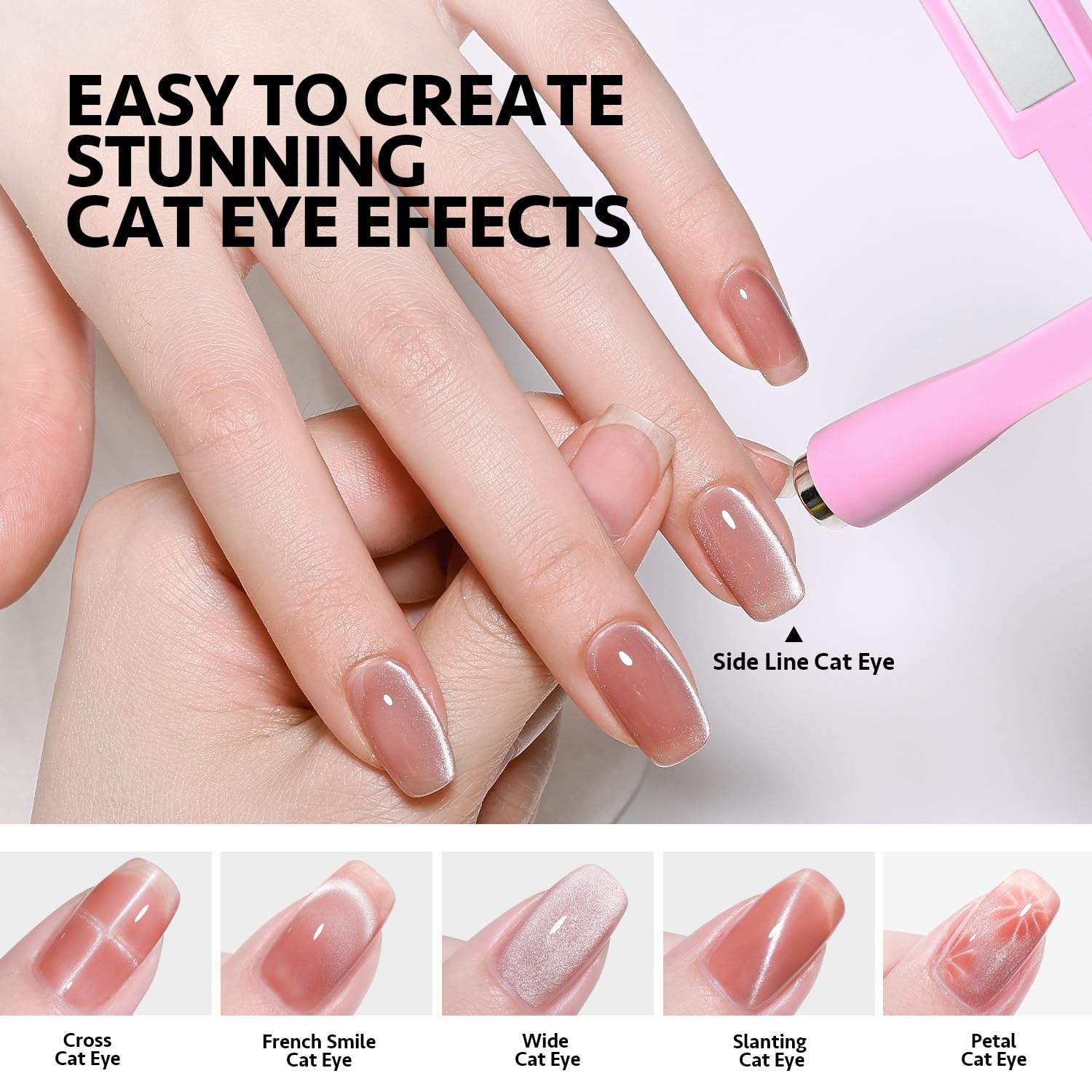 Foto 4 pulgar | Esmalte En Gel Gail Magnet Gaoy 5 En 1 Para Ojos De Gato, Color Rosa - Venta Internacional.