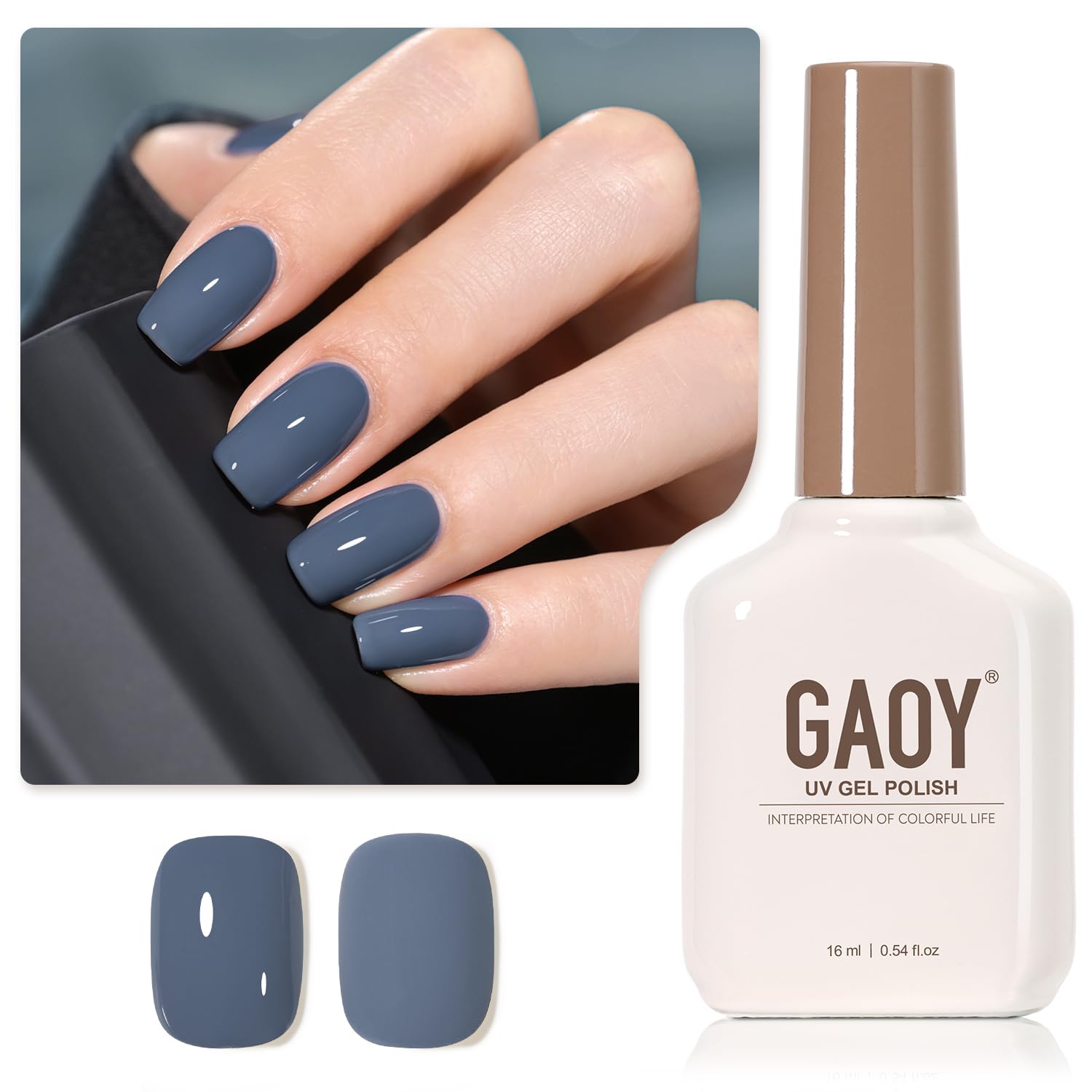 Esmalte De Uñas Gaoy Blue Gel 16 Ml Soak Off Uv Light 1271 Blue - Venta Internacional.