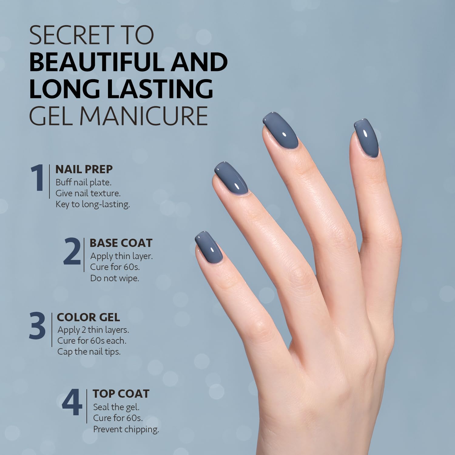 Foto 5 pulgar | Esmalte De Uñas Gaoy Blue Gel 16 Ml Soak Off Uv Light 1271 Blue - Venta Internacional.