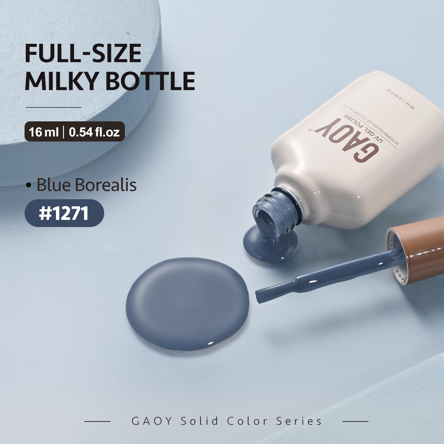 Foto 6 | Esmalte De Uñas Gaoy Blue Gel 16 Ml Soak Off Uv Light 1271 Blue - Venta Internacional.