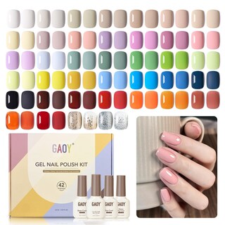 Foto 1 | Kit De Esmaltes De Uñas En Gel Gaoy, 42 Unidades, Rojo, Verde Y Azul Para Todas Las Estaciones - Venta Internacional.