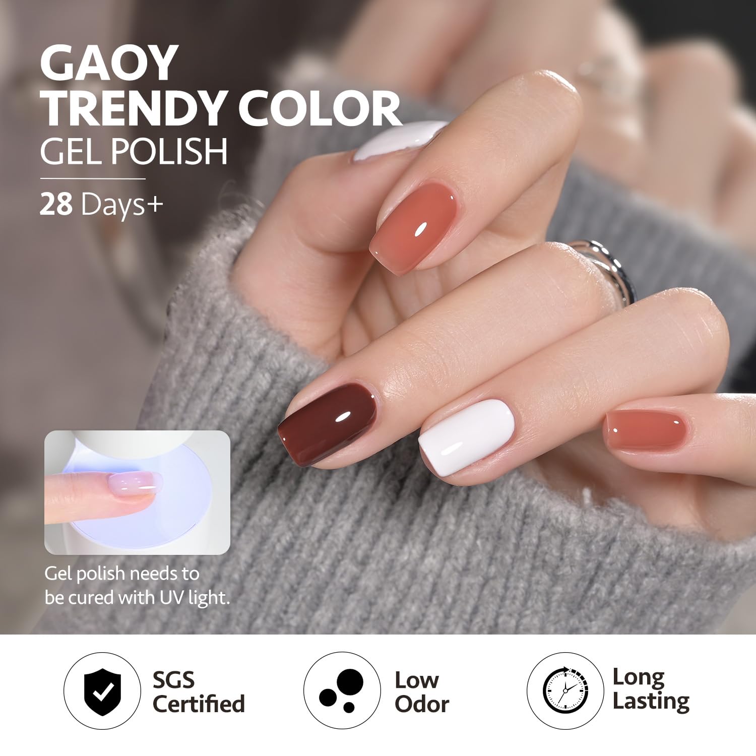 Foto 6 pulgar | Kit De Esmaltes De Uñas En Gel Gaoy, 42 Unidades, Rojo, Verde Y Azul Para Todas Las Estaciones - Venta Internacional.