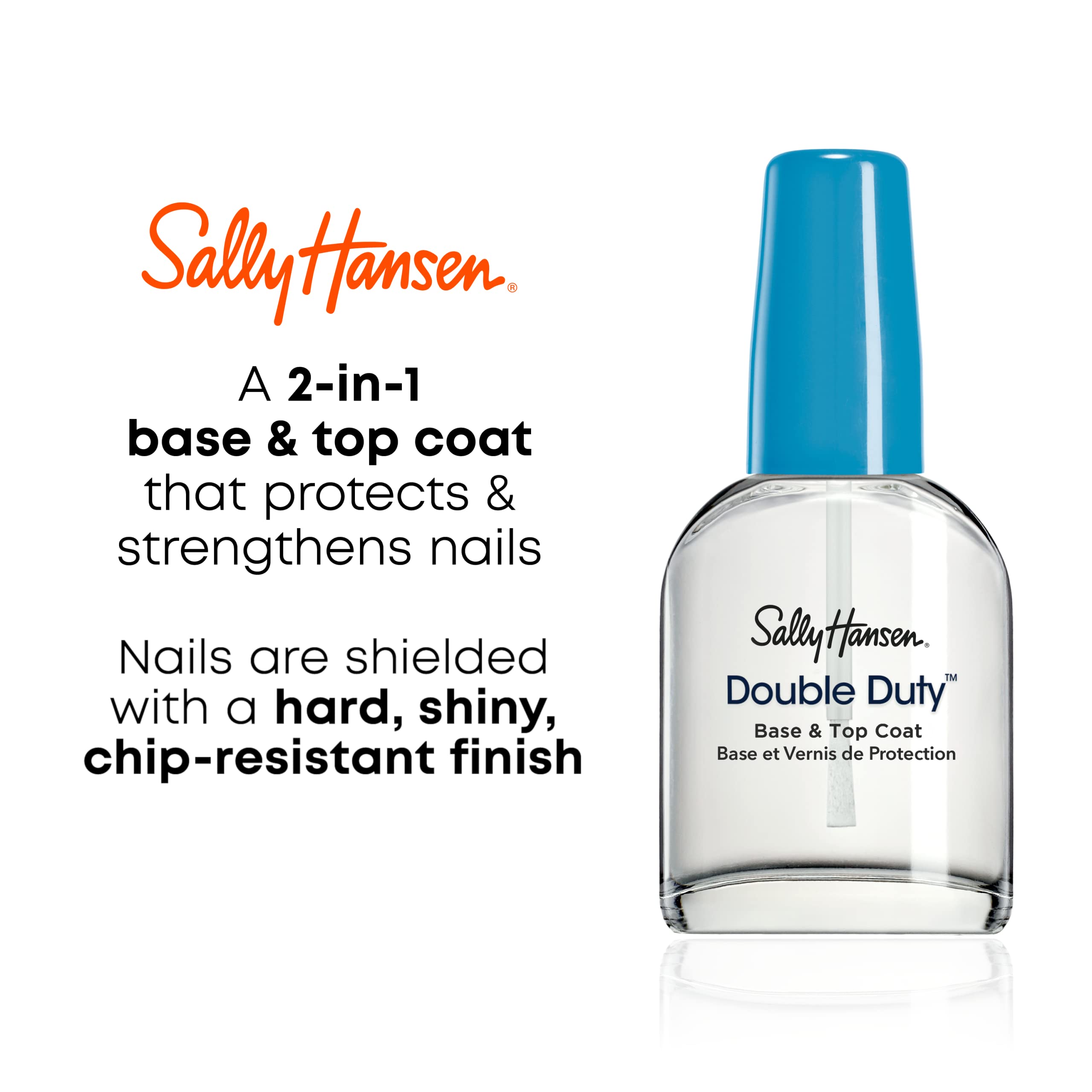 Foto 2 | Esmalte De Uñas Sally Hansen, Base Y Capa Superior De Doble Uso - Venta Internacional.
