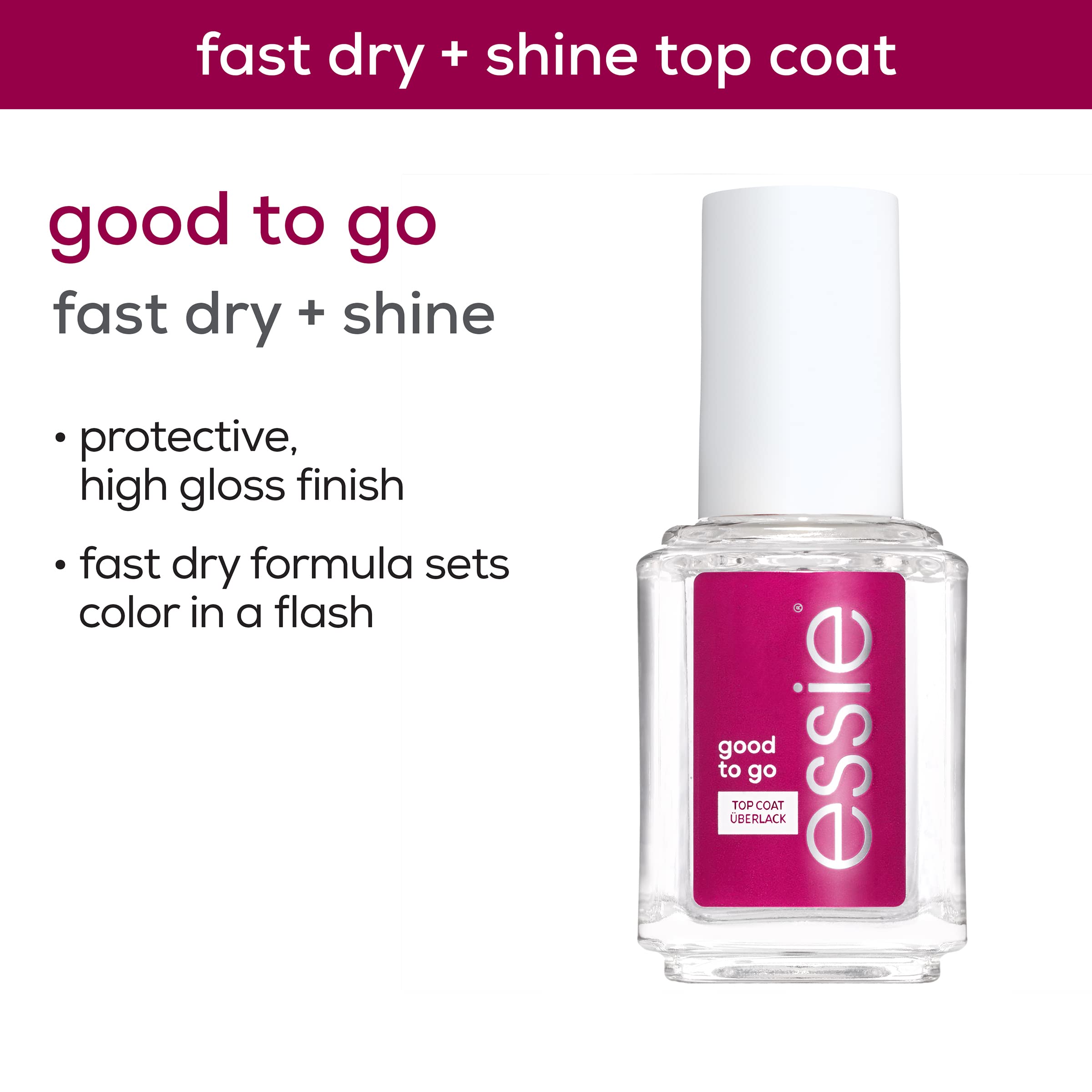 Foto 4 pulgar | Esmalte De Uñas Essie Good To Go Top Coat, 13,5 Ml, 8 Unidades, Vegano - Venta Internacional.