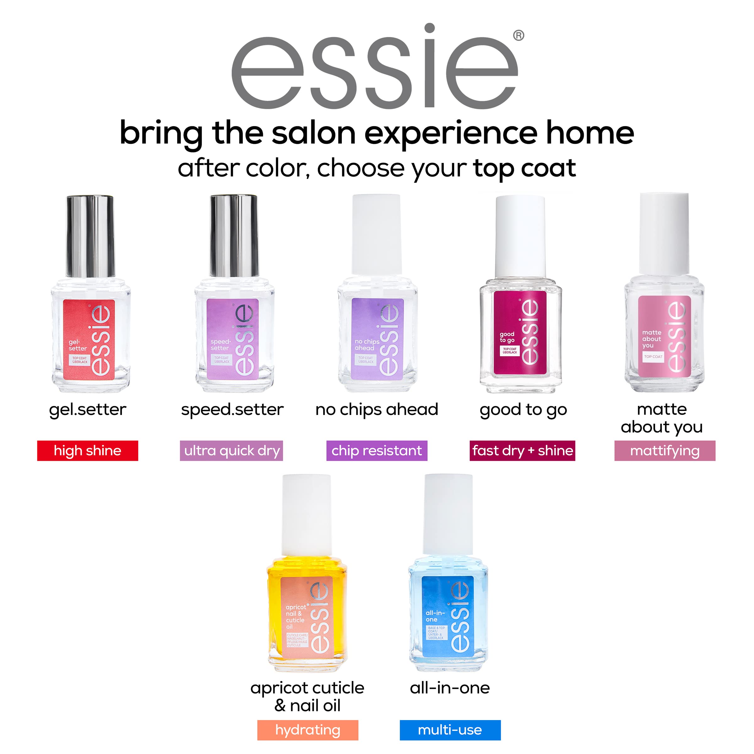 Foto 5 pulgar | Esmalte De Uñas Essie Good To Go Top Coat, 13,5 Ml, 8 Unidades, Vegano - Venta Internacional.