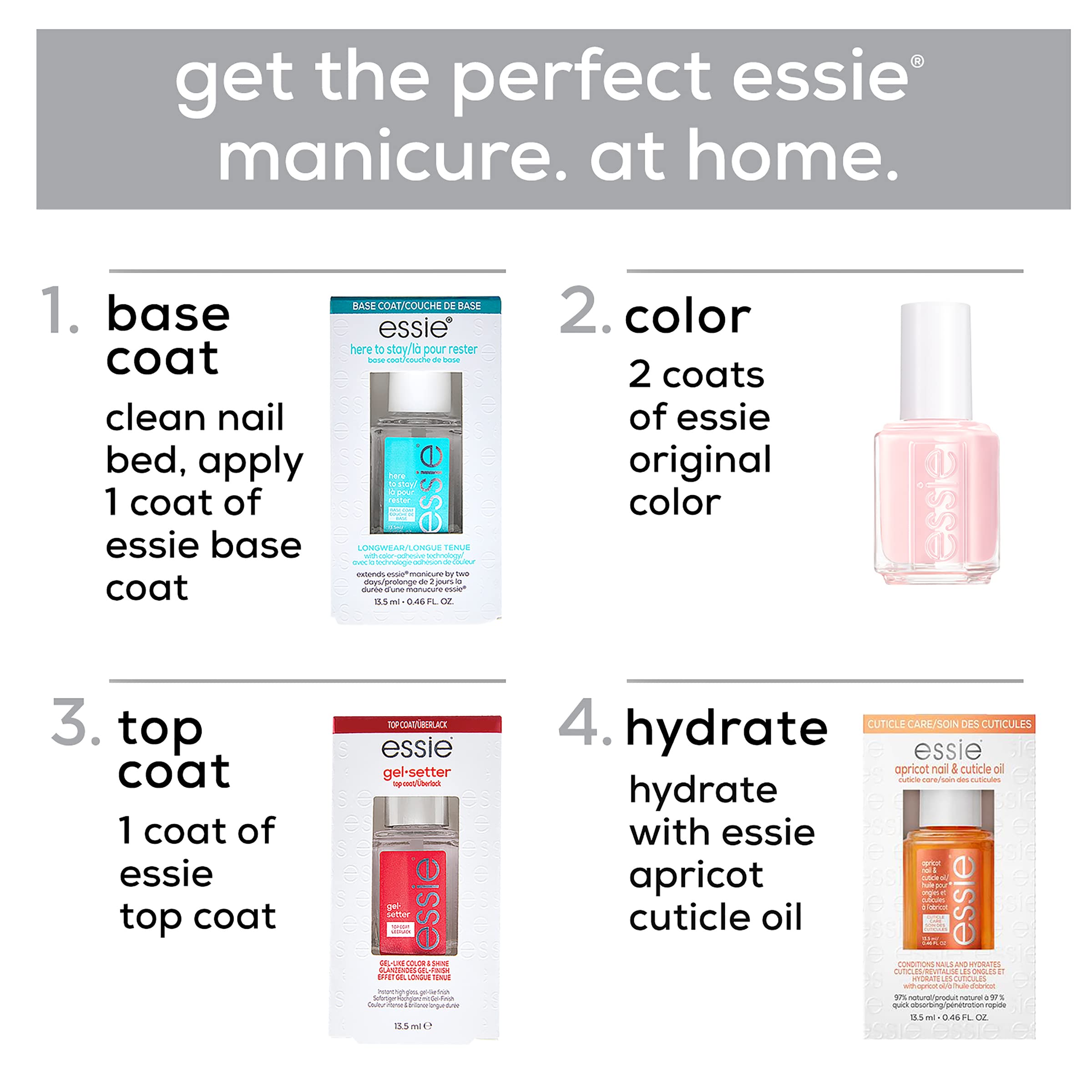 Foto 7 pulgar | Esmalte De Uñas Essie Good To Go Top Coat, 13,5 Ml, 8 Unidades, Vegano - Venta Internacional.