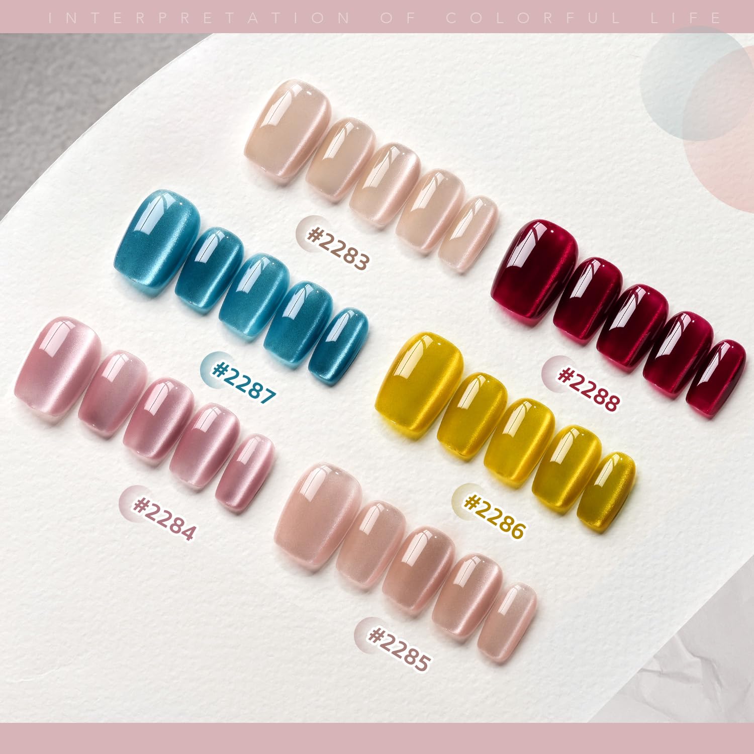 Foto 6 pulgar | Set De Esmaltes De Uñas Gaoy Dream World Glitter Red Cat Eye Gel - Venta Internacional.