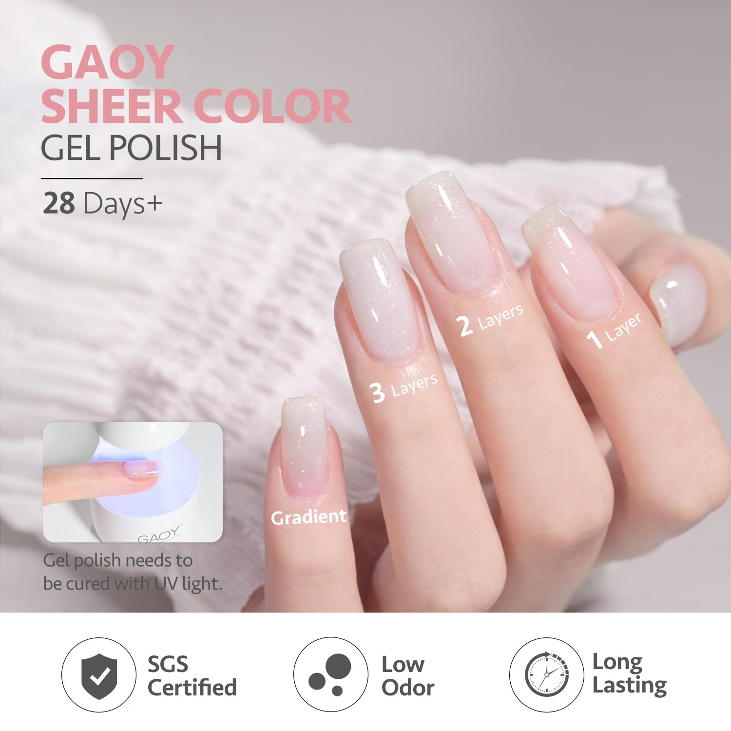 Foto 7 pulgar | Set De Esmaltes De Uñas En Gel Gaoy Jelly Nude Pink, 6 Colores, 6,5 Ml - Venta Internacional.