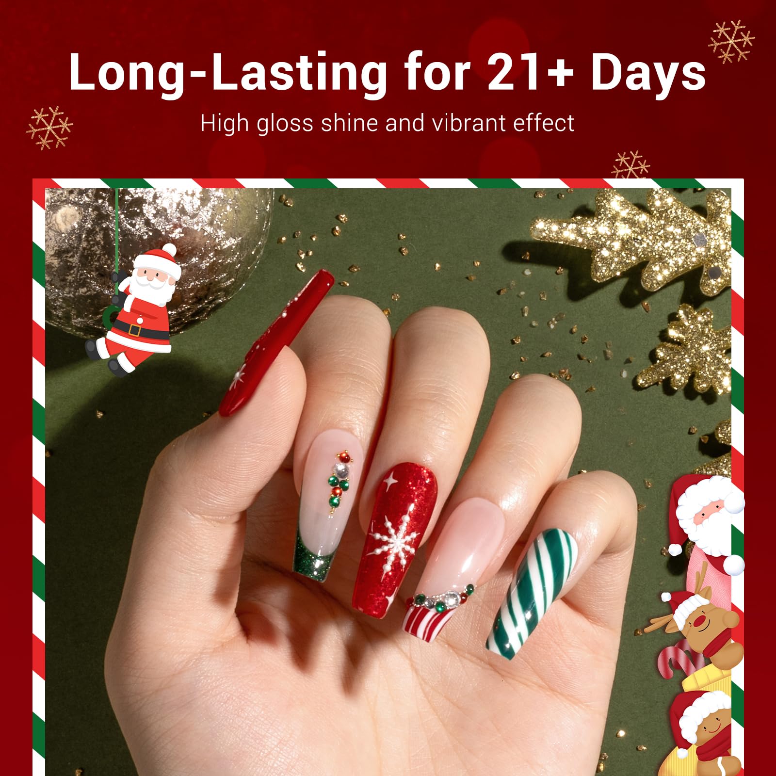 Foto 4 | Set De Esmaltes De Uñas En Gel Melodysusie Christmas, 15 Ml, 4 Colores - Venta Internacional.