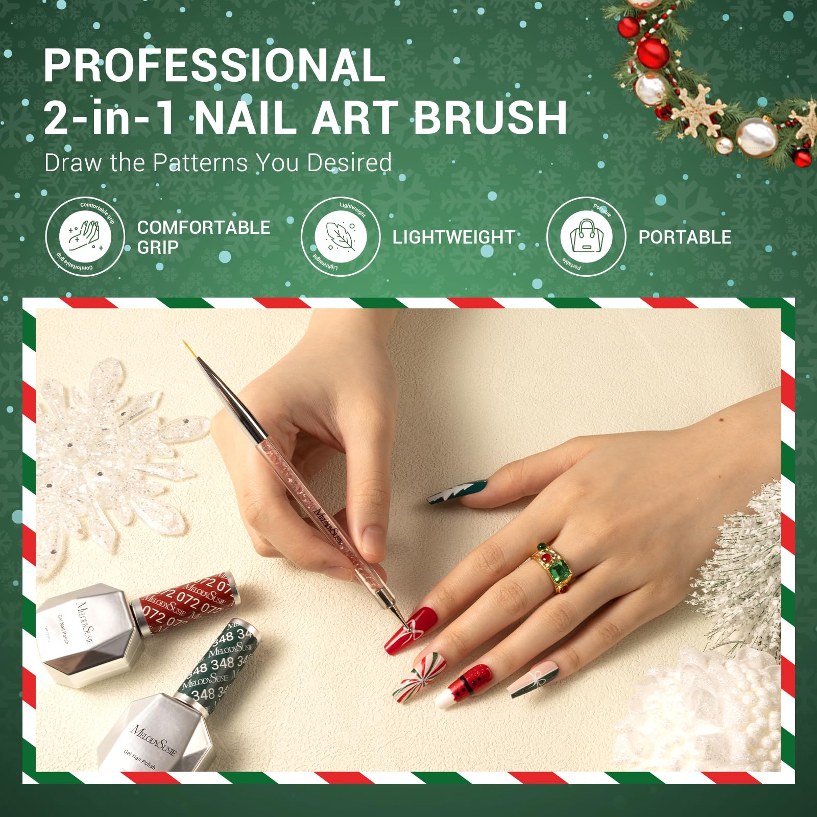 Foto 7 pulgar | Set De Esmaltes De Uñas En Gel Melodysusie Christmas, 15 Ml, 4 Colores - Venta Internacional.