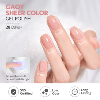 Foto 5 | Set De Esmaltes De Uñas Gaoy Nude Jelly Gel, 6 Colores, 6,5 Ml, Para Salón, Bricolaje - Venta Internacional.