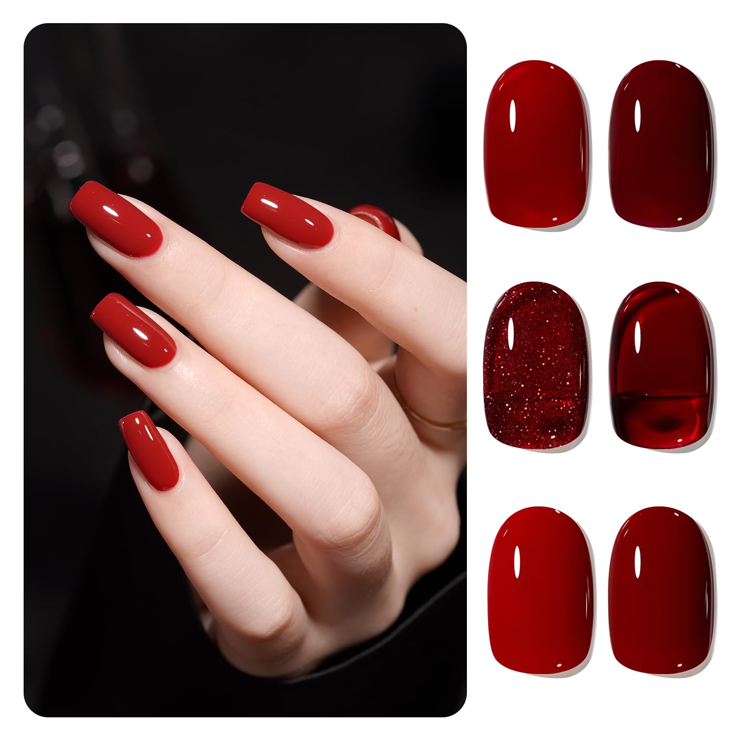 Foto 1 | Set De Esmaltes De Uñas Gaoy Viva Chili Gel 6 Colores, 6,5 Ml - Venta Internacional.