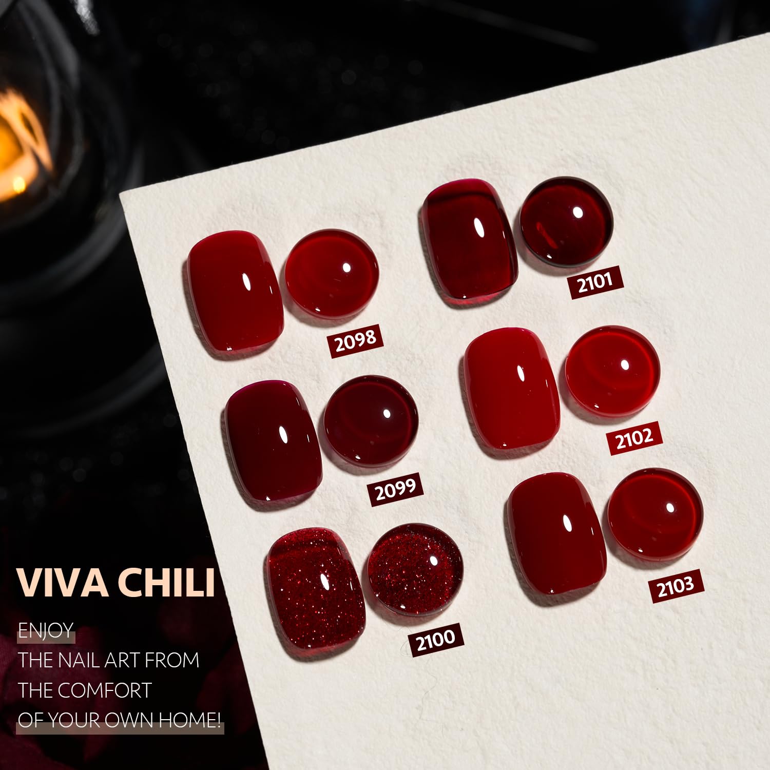 Foto 2 | Set De Esmaltes De Uñas Gaoy Viva Chili Gel 6 Colores, 6,5 Ml - Venta Internacional.