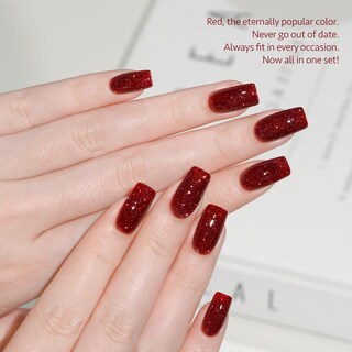 Foto 3 | Set De Esmaltes De Uñas En Gel Gaoy, Rojo Burdeos, 6 Colores, 7,3 Ml, Uv Led - Venta Internacional.