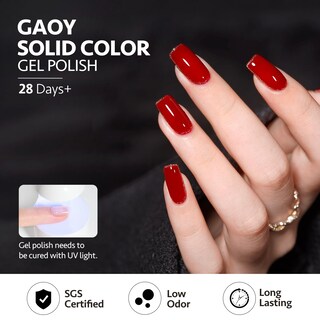 Foto 5 | Set De Esmaltes De Uñas En Gel Gaoy, Rojo Burdeos, 6 Colores, 7,3 Ml, Uv Led - Venta Internacional.