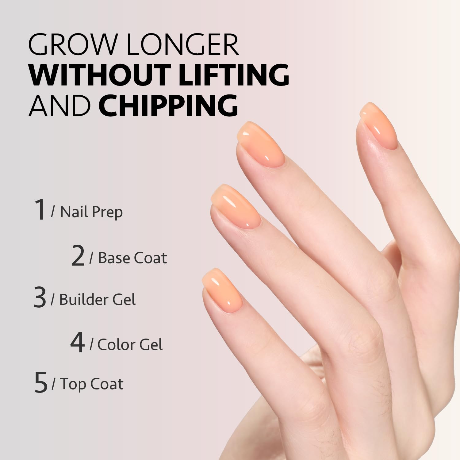 Foto 5 pulgar | Set De Gel Constructor Gaoy Para Uñas, 6 Colores, 7,3 Ml, Vivid Nude - Venta Internacional.