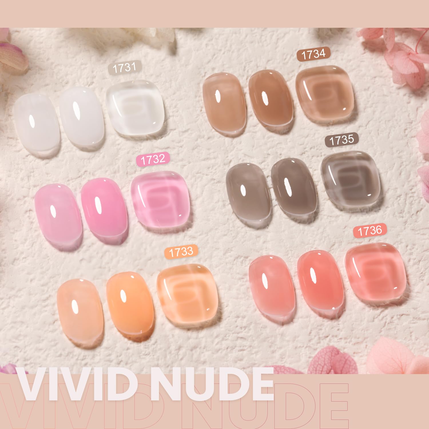 Foto 7 pulgar | Set De Gel Constructor Gaoy Para Uñas, 6 Colores, 7,3 Ml, Vivid Nude - Venta Internacional.