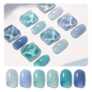 Foto 1 | Set De Esmaltes De Uñas Gaoy Jelly Blue Gel, 6 Colores, 6,5 Ml, Luz Uv - Venta Internacional.