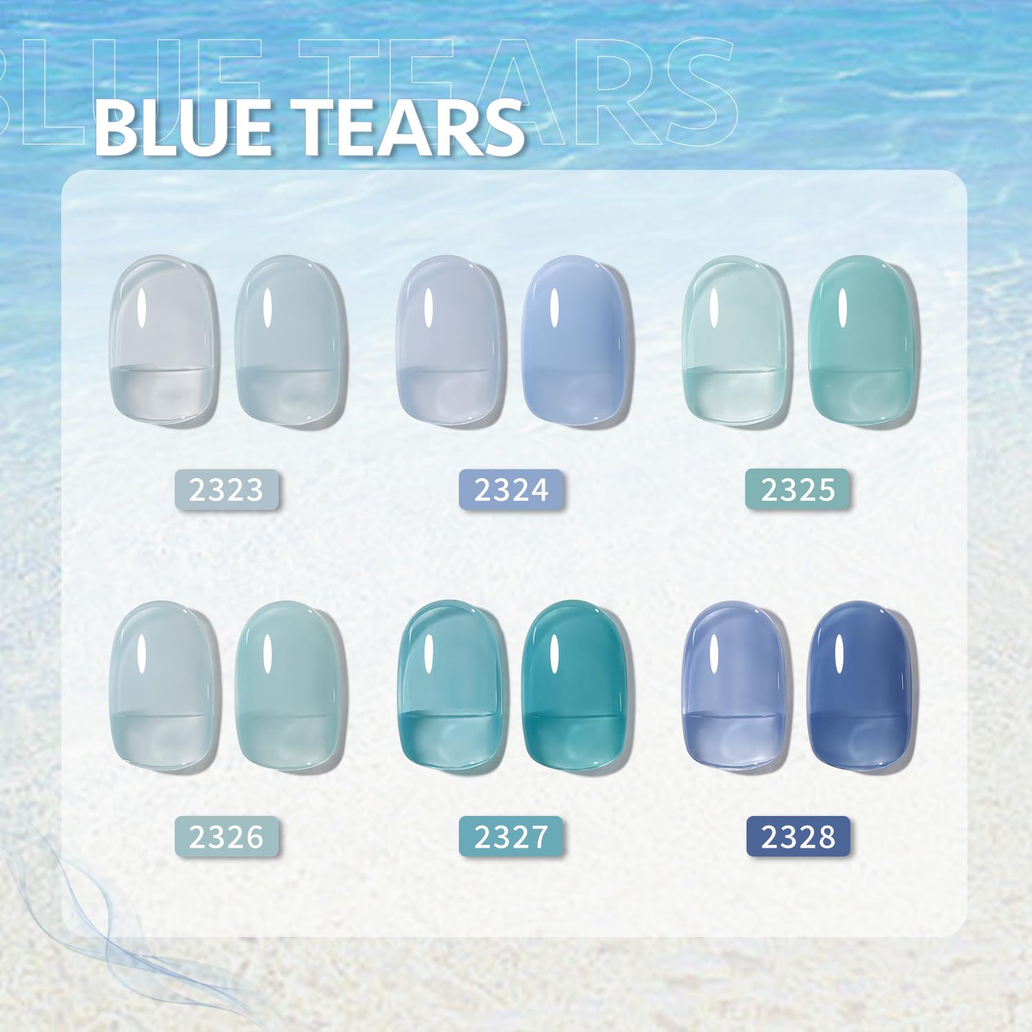 Foto 3 pulgar | Set De Esmaltes De Uñas Gaoy Jelly Blue Gel, 6 Colores, 6,5 Ml, Luz Uv - Venta Internacional.