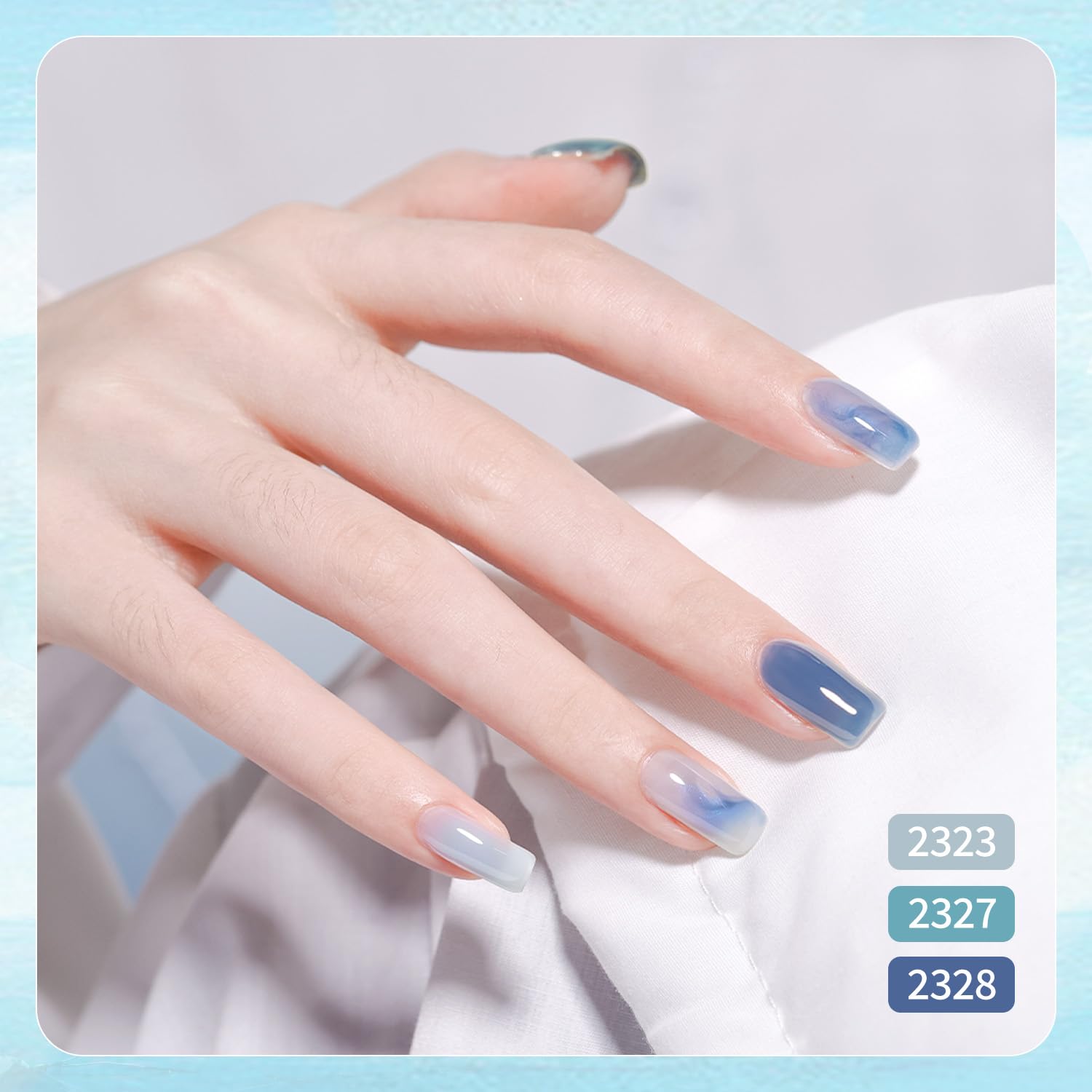 Foto 5 pulgar | Set De Esmaltes De Uñas Gaoy Jelly Blue Gel, 6 Colores, 6,5 Ml, Luz Uv - Venta Internacional.