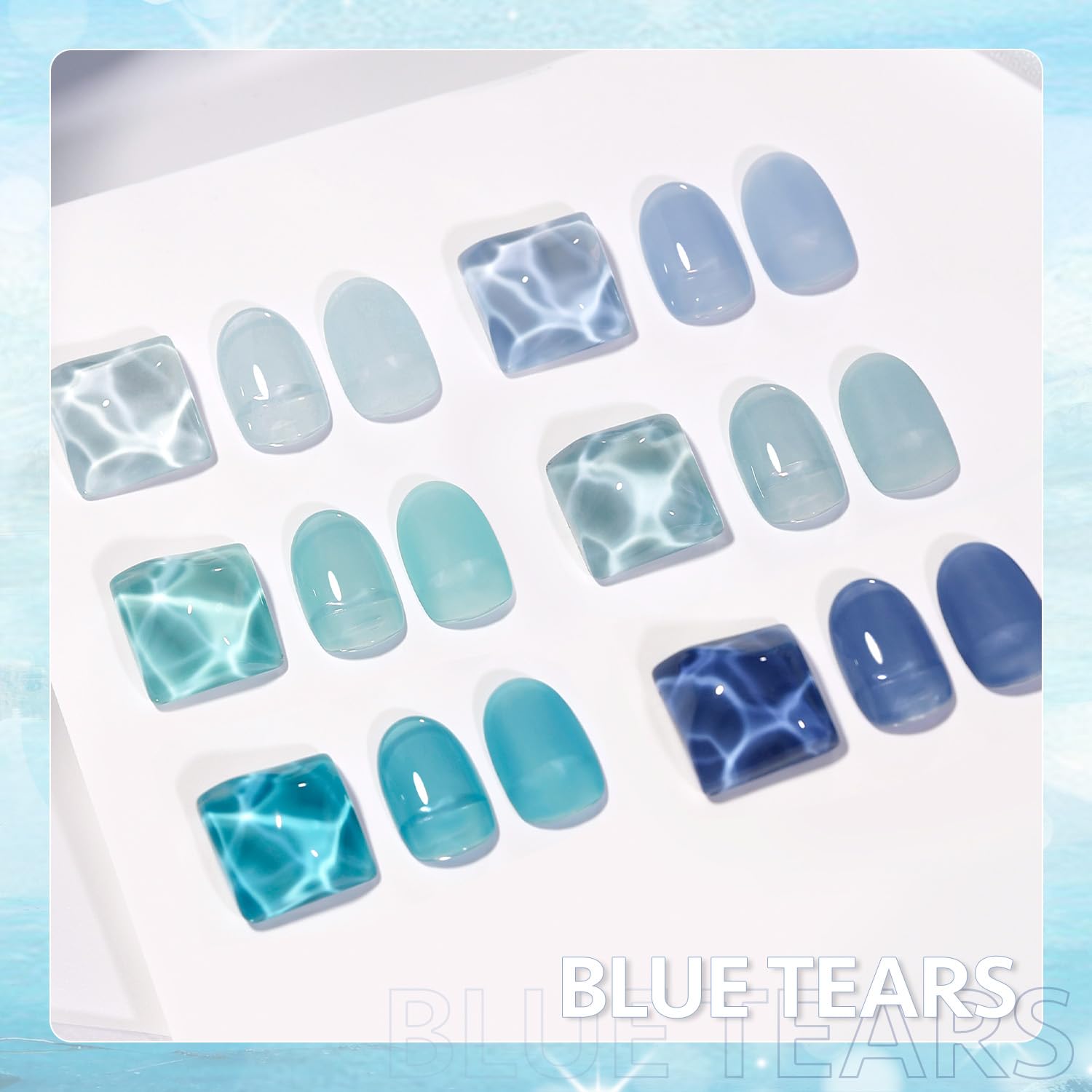Foto 7 pulgar | Set De Esmaltes De Uñas Gaoy Jelly Blue Gel, 6 Colores, 6,5 Ml, Luz Uv - Venta Internacional.