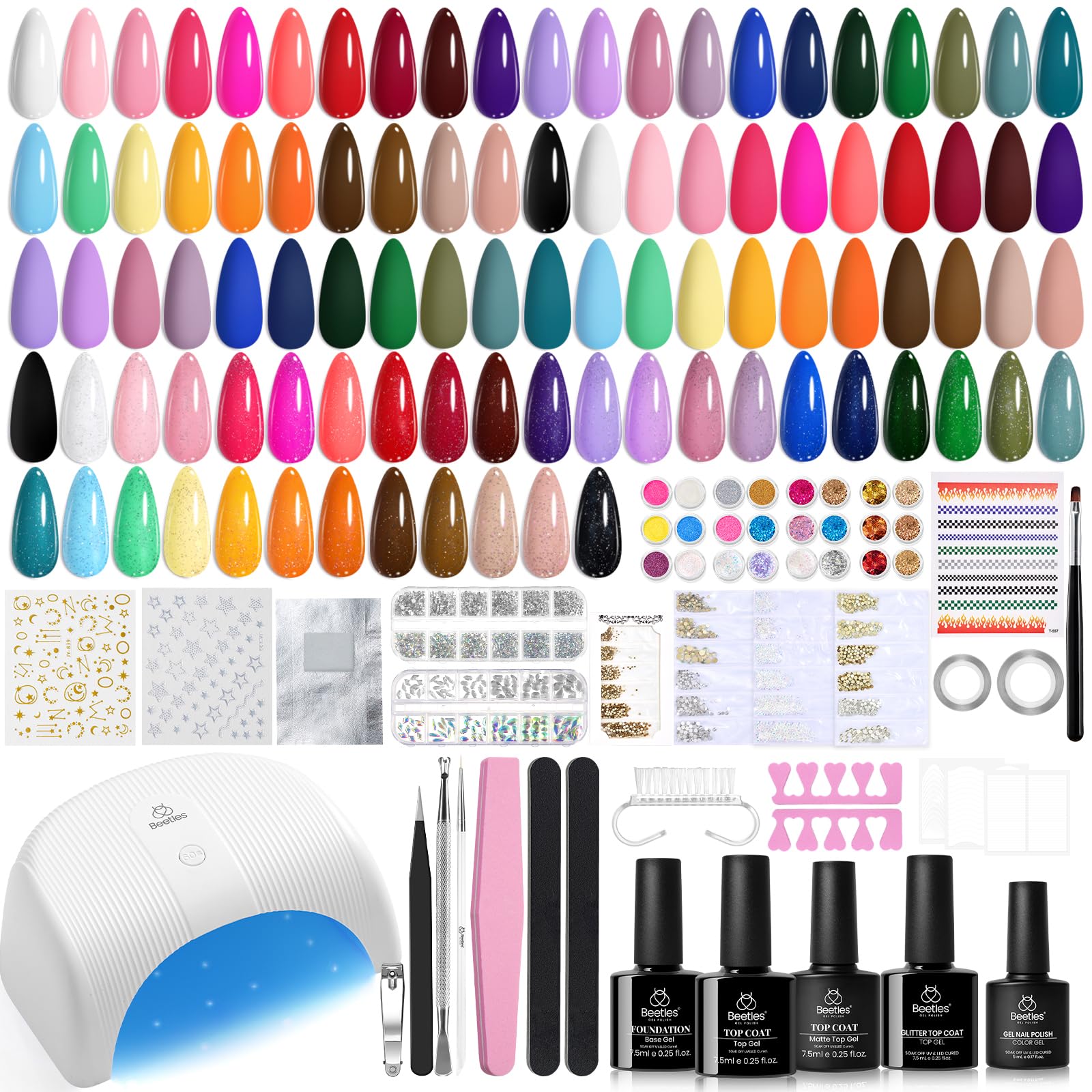 Foto 1 | Kit De Esmaltes De Uñas En Gel Beetles Emotional Spectrum, 32 Colores - Venta Internacional.