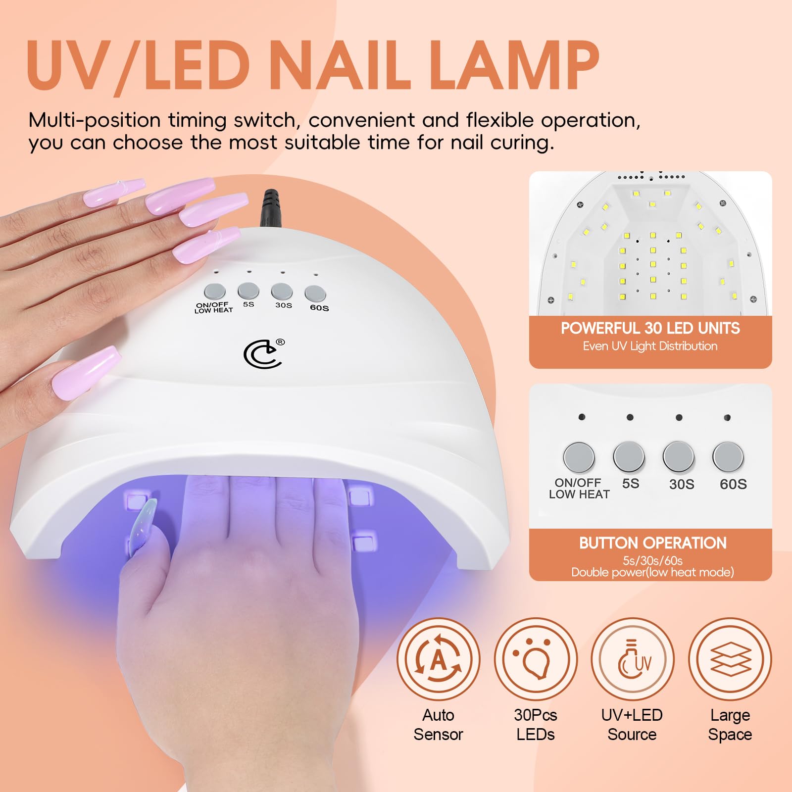 Foto 7 | Kit De Esmalte De Uñas En Gel Coscelia 35 Colores Con Luz Uv Y Taladro - Venta Internacional.