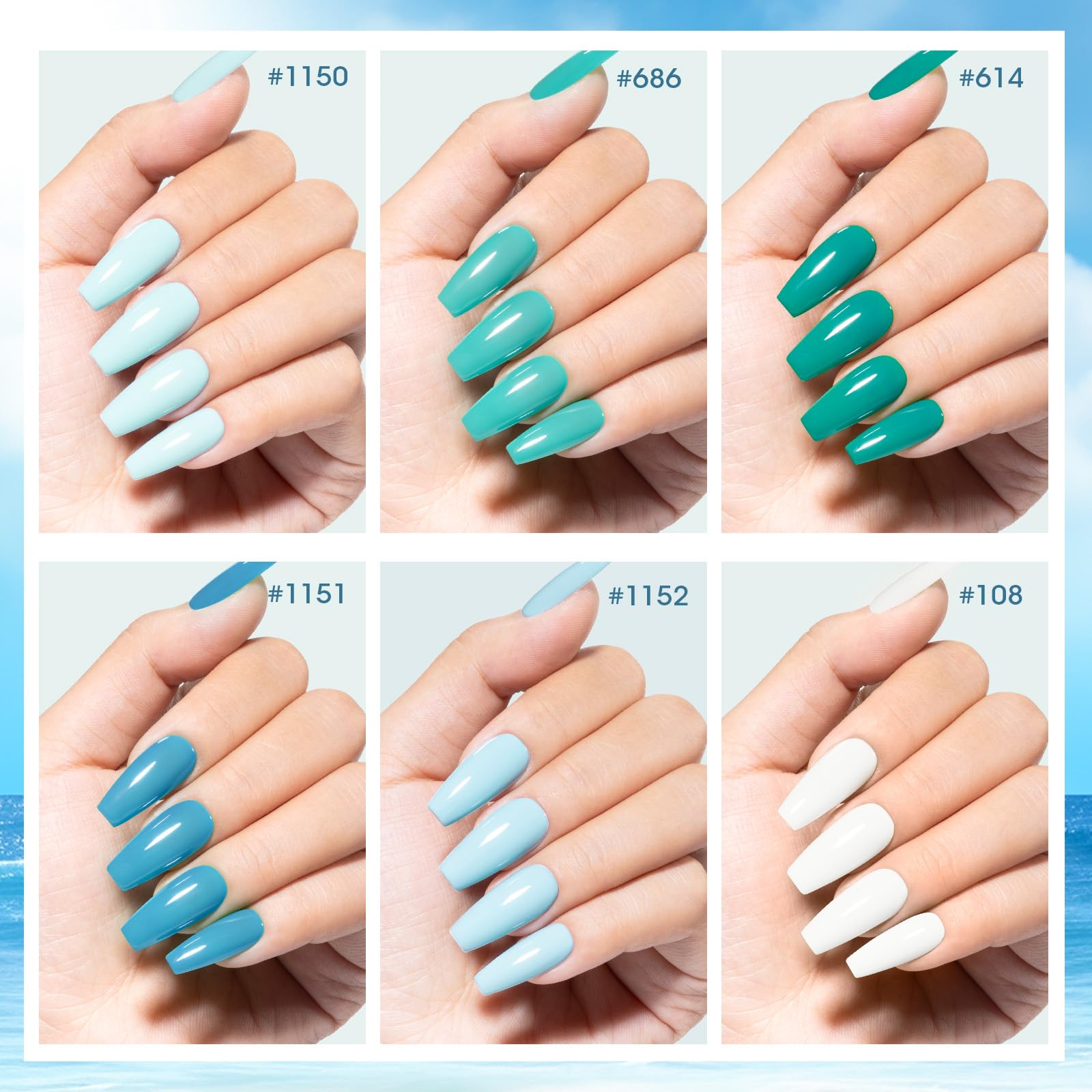 Foto 3 pulgar | Set De Esmaltes De Uñas Gellen Teal Regular, No Gel, 10 Ml, 6 Colores - Venta Internacional.
