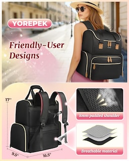Foto 6 | Funda Organizadora Para Esmaltes De Uñas, Mochila Yorepek, Extra Grande - Venta Internacional.