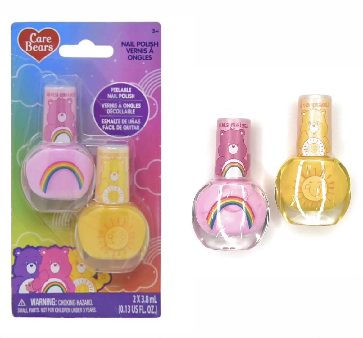 Foto 2 pulgar | Set De Esmaltes De Uñas Townley Girl Care Bears, Paquete De 2 A Base De Agua - Venta Internacional.