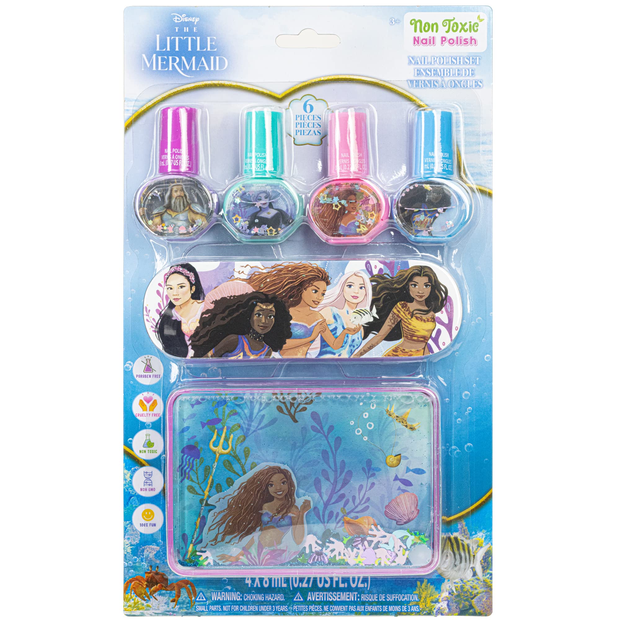 Set De Esmaltes De Uñas Townley Girl Disney La Sirenita Ariel - Venta Internacional.