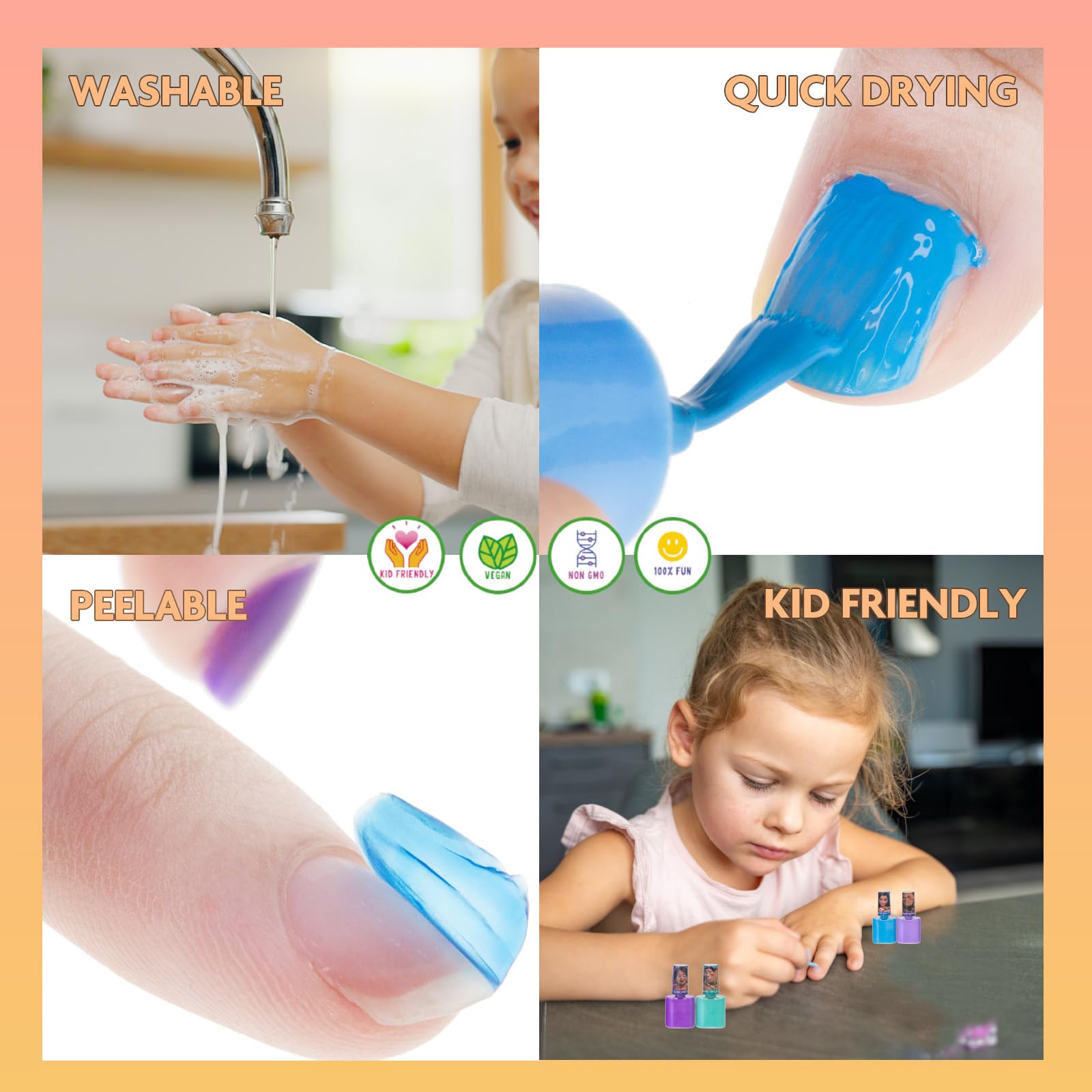 Foto 4 pulgar | Set De Esmaltes De Uñas Townley Girl Moana 2 A Base De Agua, 8 Piezas, Más De 3 - Venta Internacional.