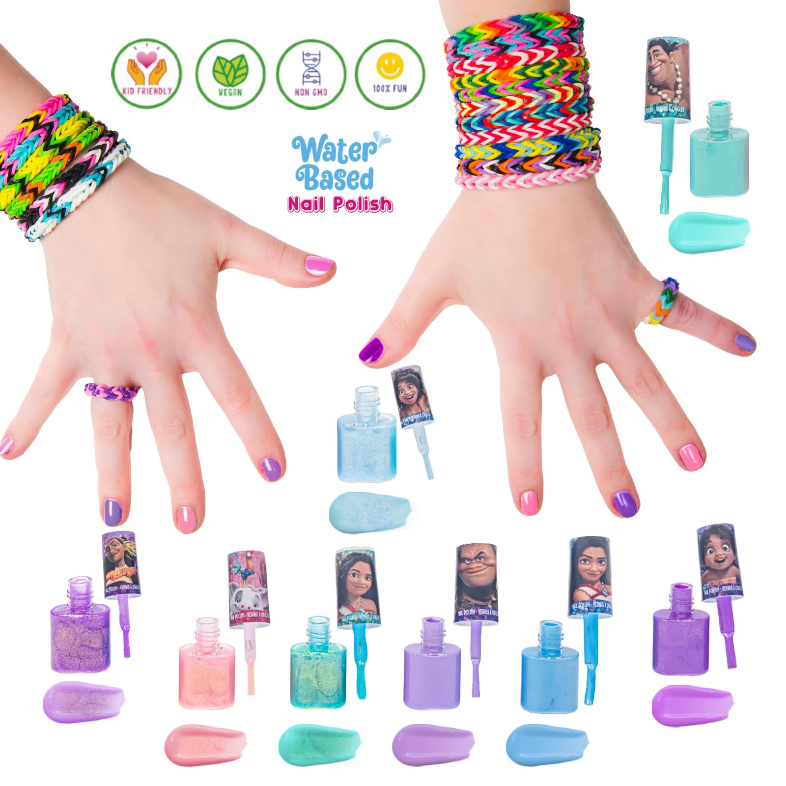Foto 5 pulgar | Set De Esmaltes De Uñas Townley Girl Moana 2 A Base De Agua, 8 Piezas, Más De 3 - Venta Internacional.