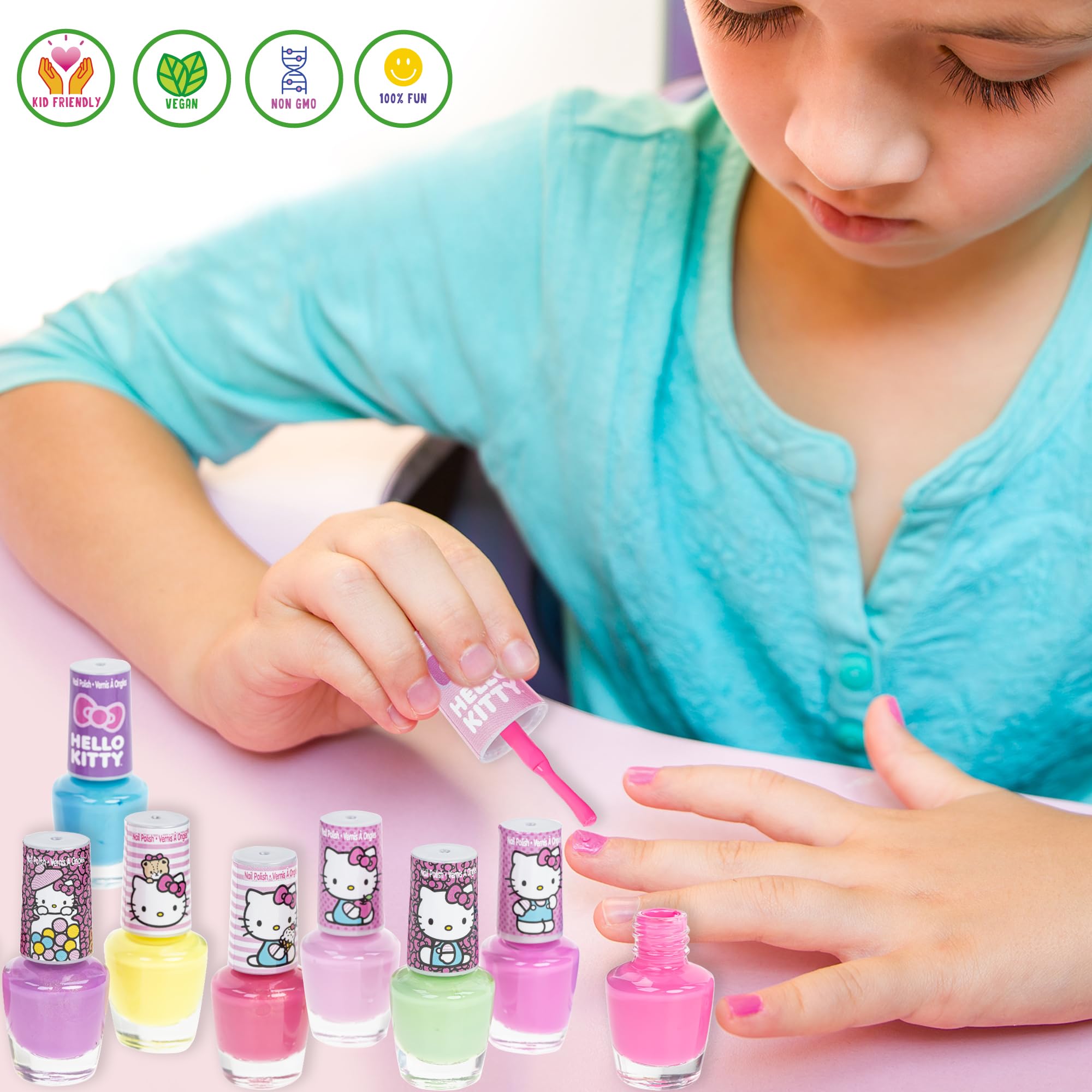 Foto 2 | Set De Esmaltes De Uñas Townley Girl Hello Kitty, Paquete De 8 Para Niñas A Partir De 3 Años - Venta Internacional.