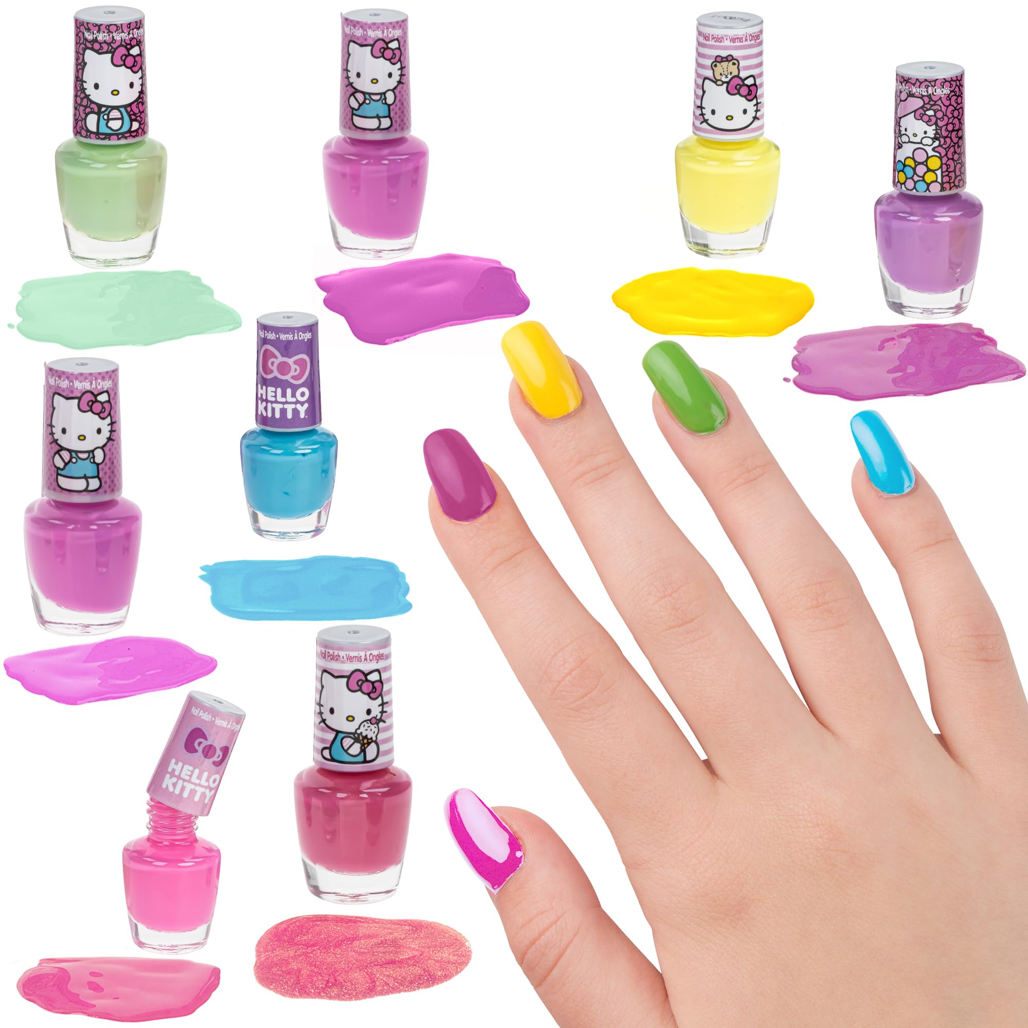 Foto 7 pulgar | Set De Esmaltes De Uñas Townley Girl Hello Kitty, Paquete De 8 Para Niñas A Partir De 3 Años - Venta Internacional.