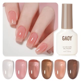 Foto 1 | Set De Esmaltes De Uñas Gaoy Jelly Gel, 6 Colores, 6.5 Ml, Uv Light Cure - Venta Internacional.