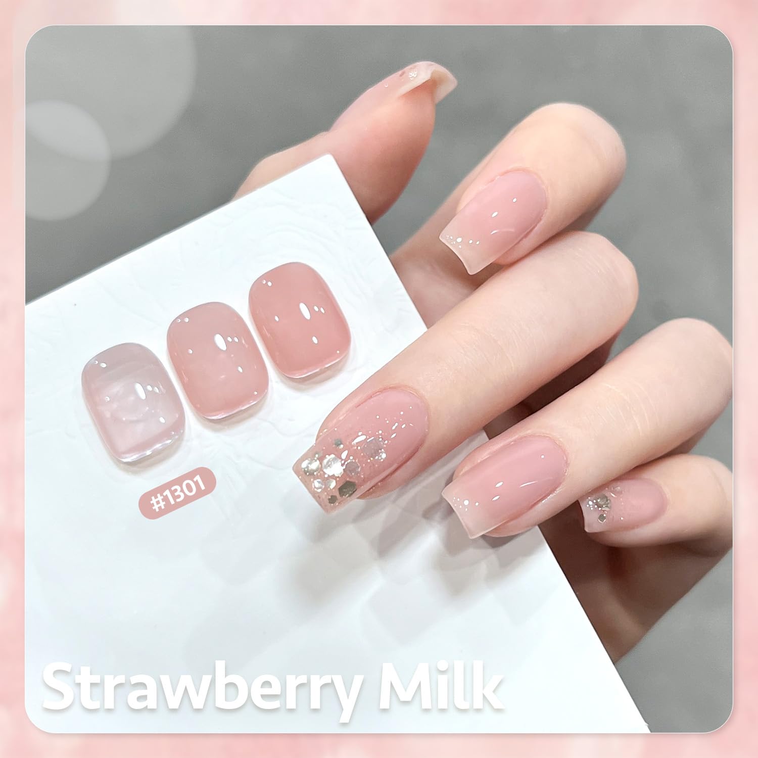 Foto 3 pulgar | Set De Esmaltes De Uñas Gaoy Jelly Gel Strawberry Milk, 6 Colores, 6,5 Ml - Venta Internacional.