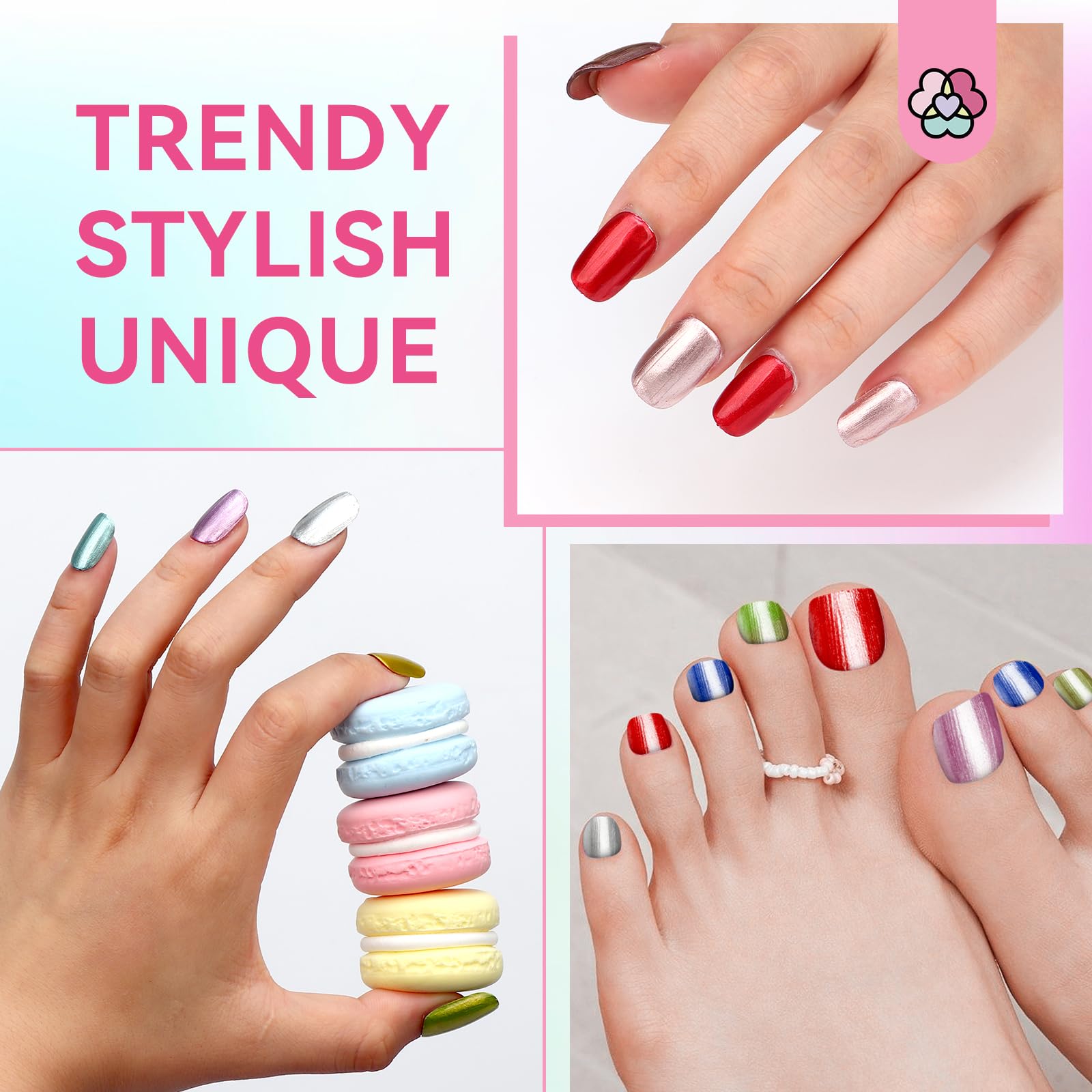 Foto 5 | Set De Esmaltes De Uñas Saviland Metallic 12 Colores Mirror Chrome - Venta Internacional.