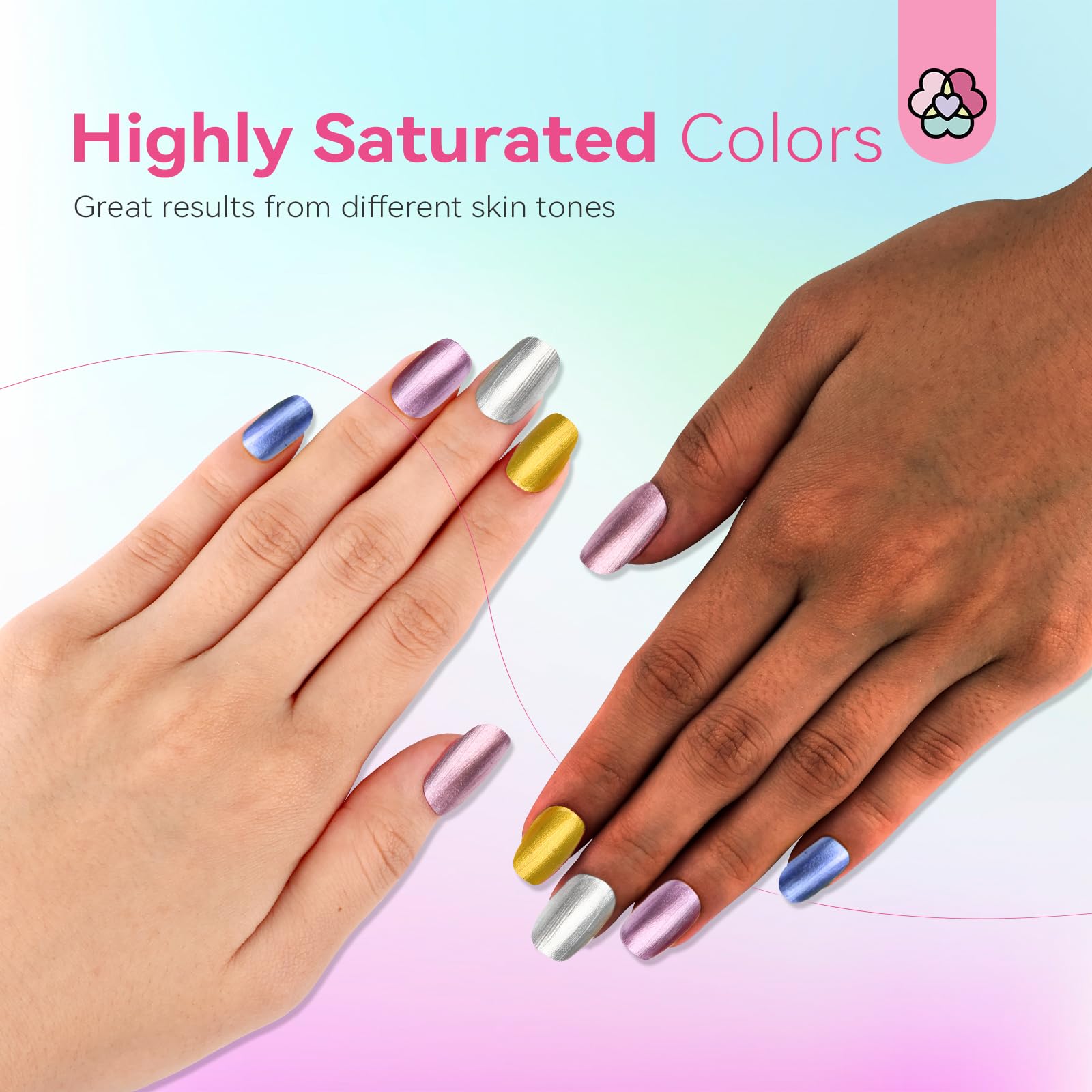 Foto 8 pulgar | Set De Esmaltes De Uñas Saviland Metallic 12 Colores Mirror Chrome - Venta Internacional.