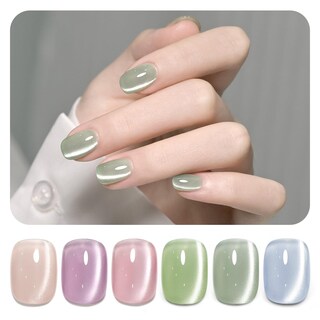 Foto 1 | Set De Esmaltes De Uñas Gaoy Cat Eye Gel Con Imán, 6 Colores, 7,3 Ml - Venta Internacional.