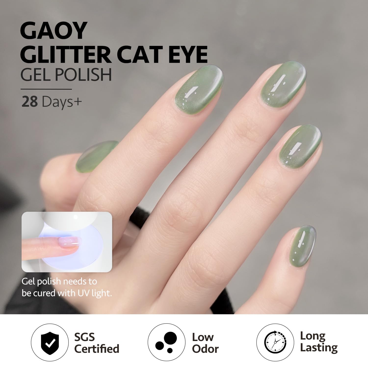 Foto 7 pulgar | Set De Esmaltes De Uñas Gaoy Cat Eye Gel Con Imán, 6 Colores, 7,3 Ml - Venta Internacional.
