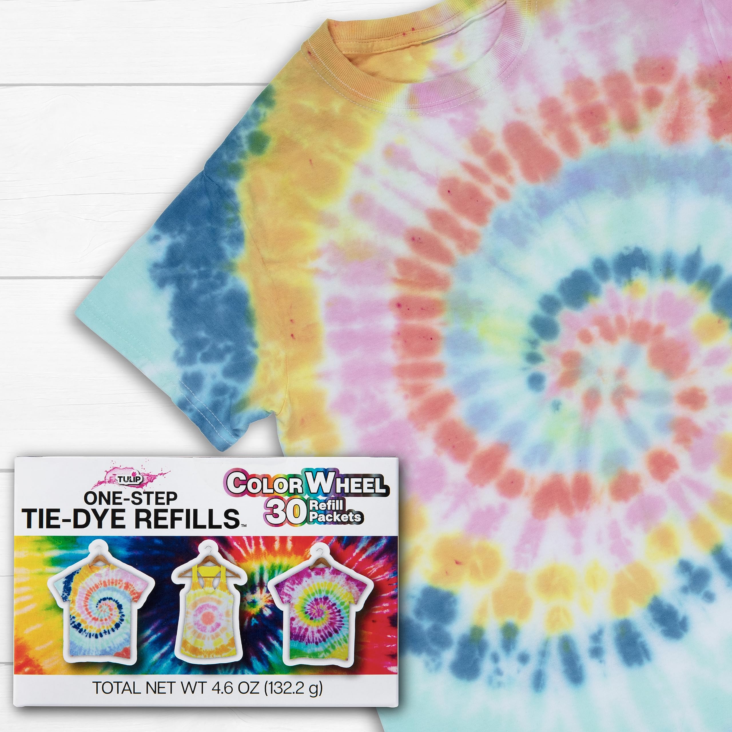 Foto 4 | Recambios Permanentes Tie-dye Tulip One-step Color Wheel, Paquete De 30 - Venta Internacional.