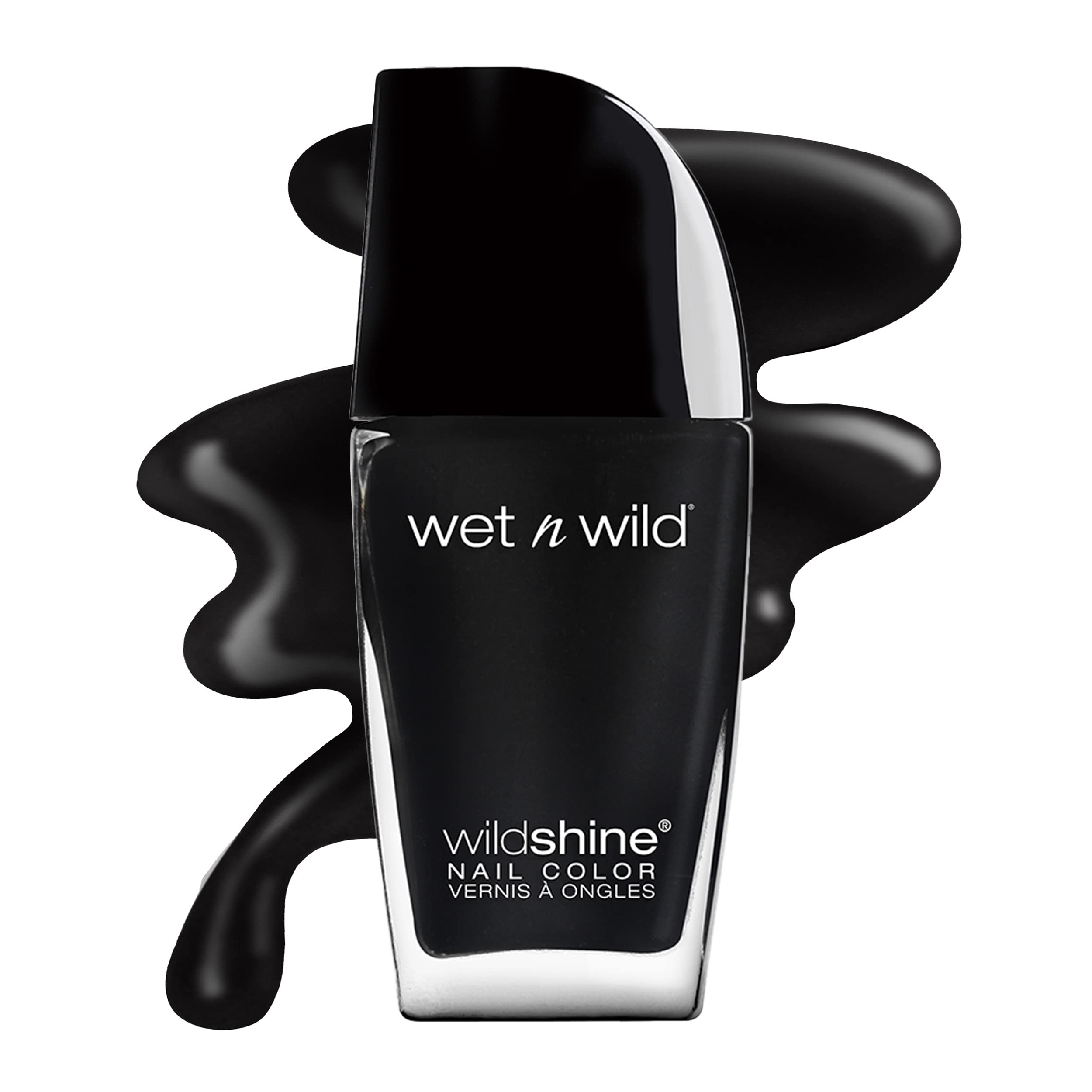 Esmalte De Uñas Wet N Wild Wild Shine Black Crème Color - Venta Internacional.