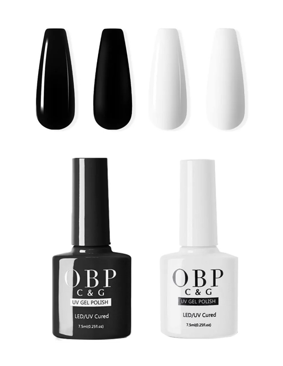 Foto 3 pulgar | Kit Gel Esmalte Semipermanente Blanco Y Negro 7.5ml