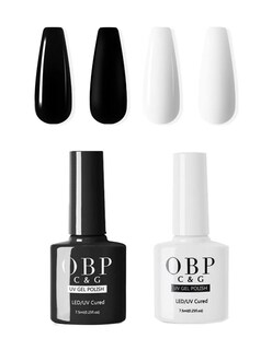 Foto 2 | Kit Gel Esmalte Semipermanente Blanco Y Negro 7.5ml