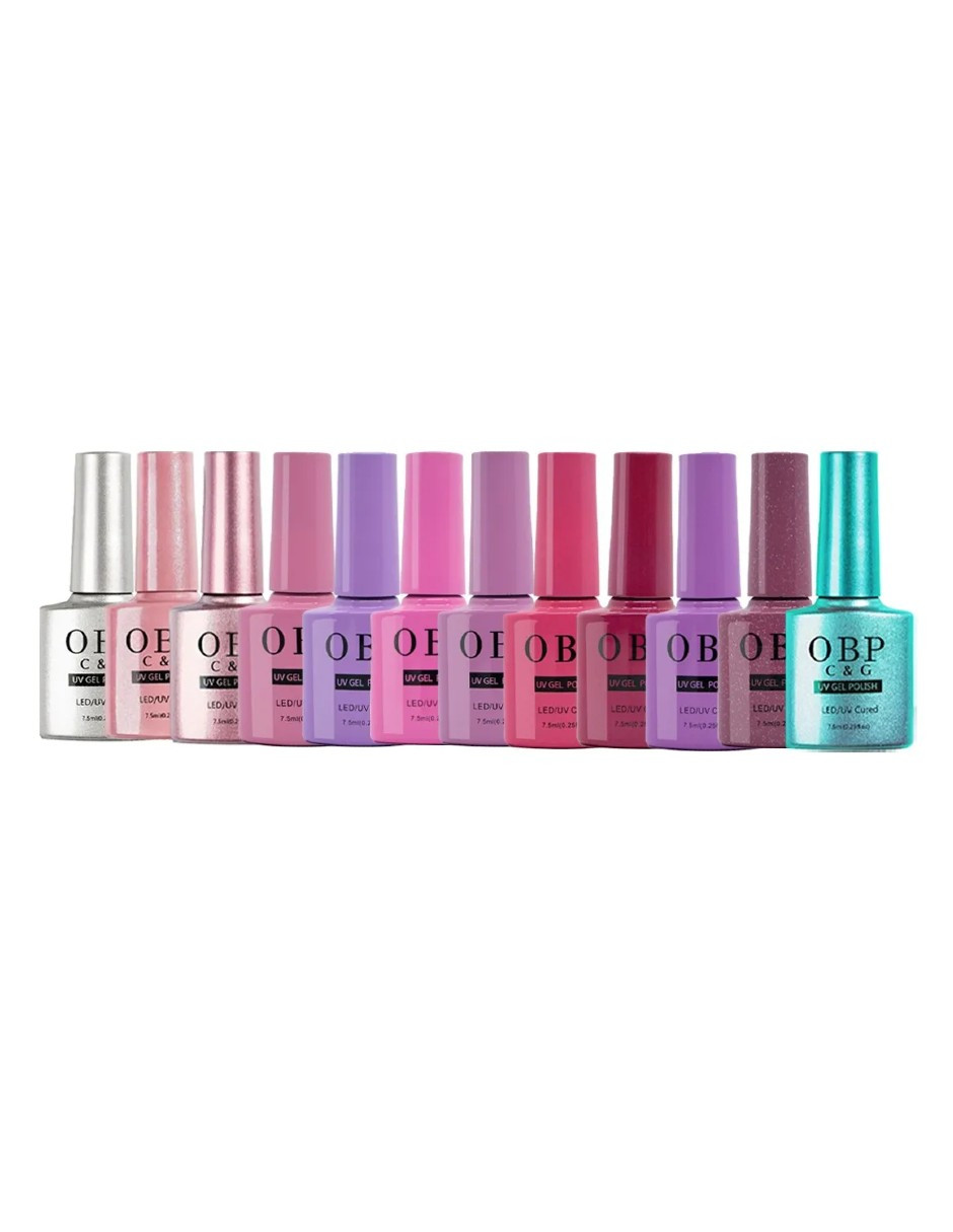 Foto 1 | Gama De Gel Esmalte Semi Permanente 12 Colores Pink Gradient