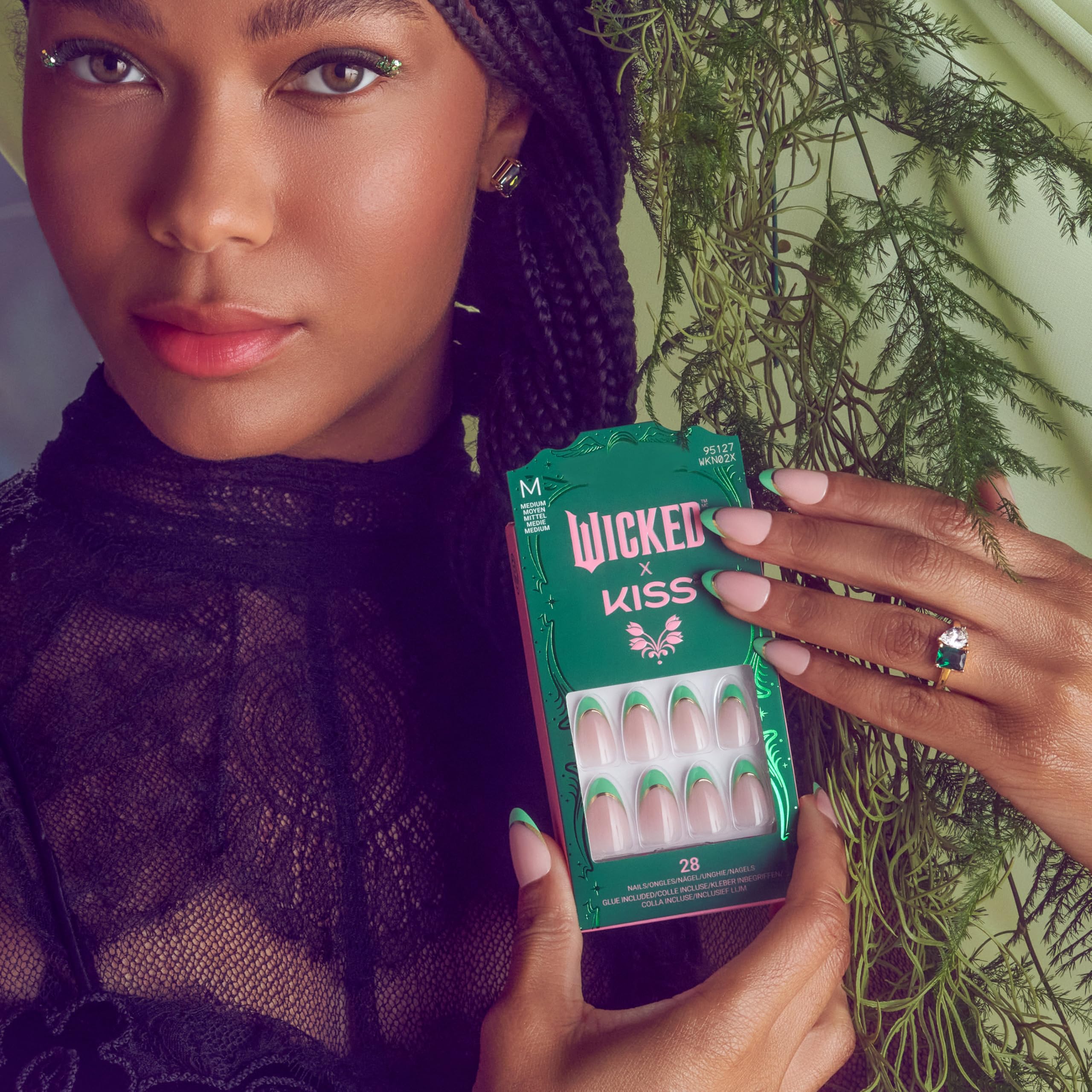 Foto 5 | Presiona Nails Kiss Wicked X Kiss «¡emocionante!» Almo Verde - Venta Internacional.