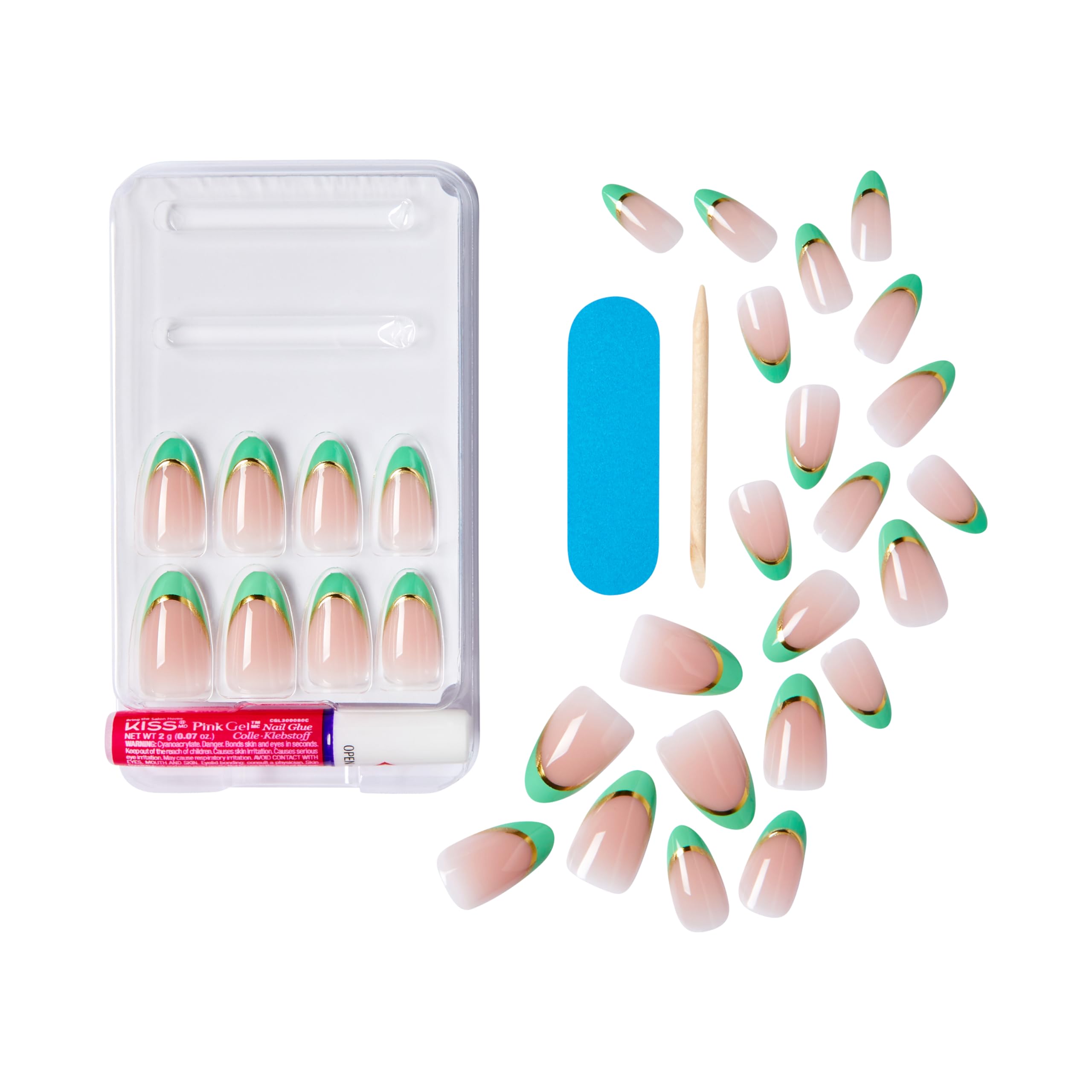 Foto 8 pulgar | Presiona Nails Kiss Wicked X Kiss «¡emocionante!» Almo Verde - Venta Internacional.