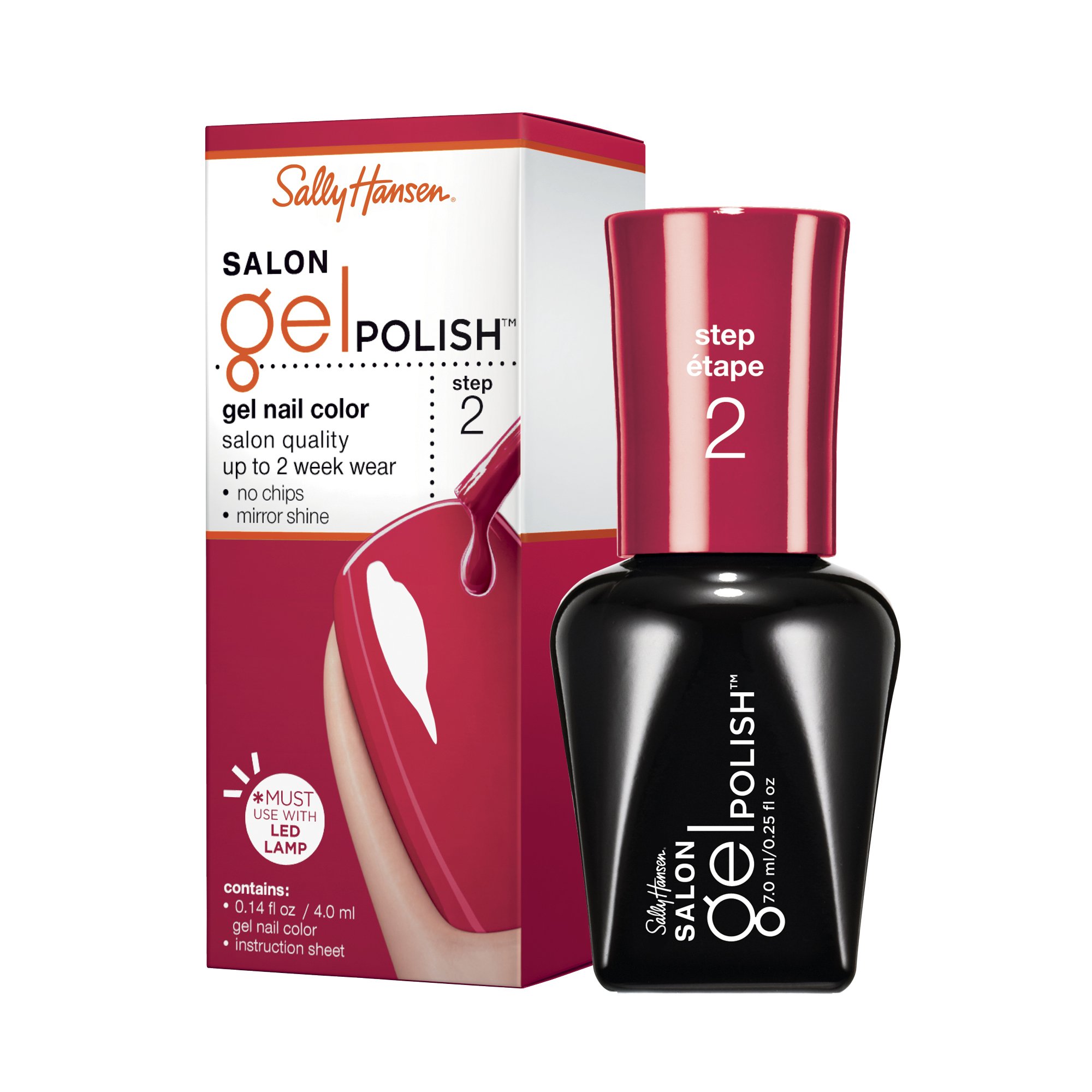 Esmalte De Uñas Sally Hansen Salon Gel Red My Lips, 4 Ml - Venta Internacional.