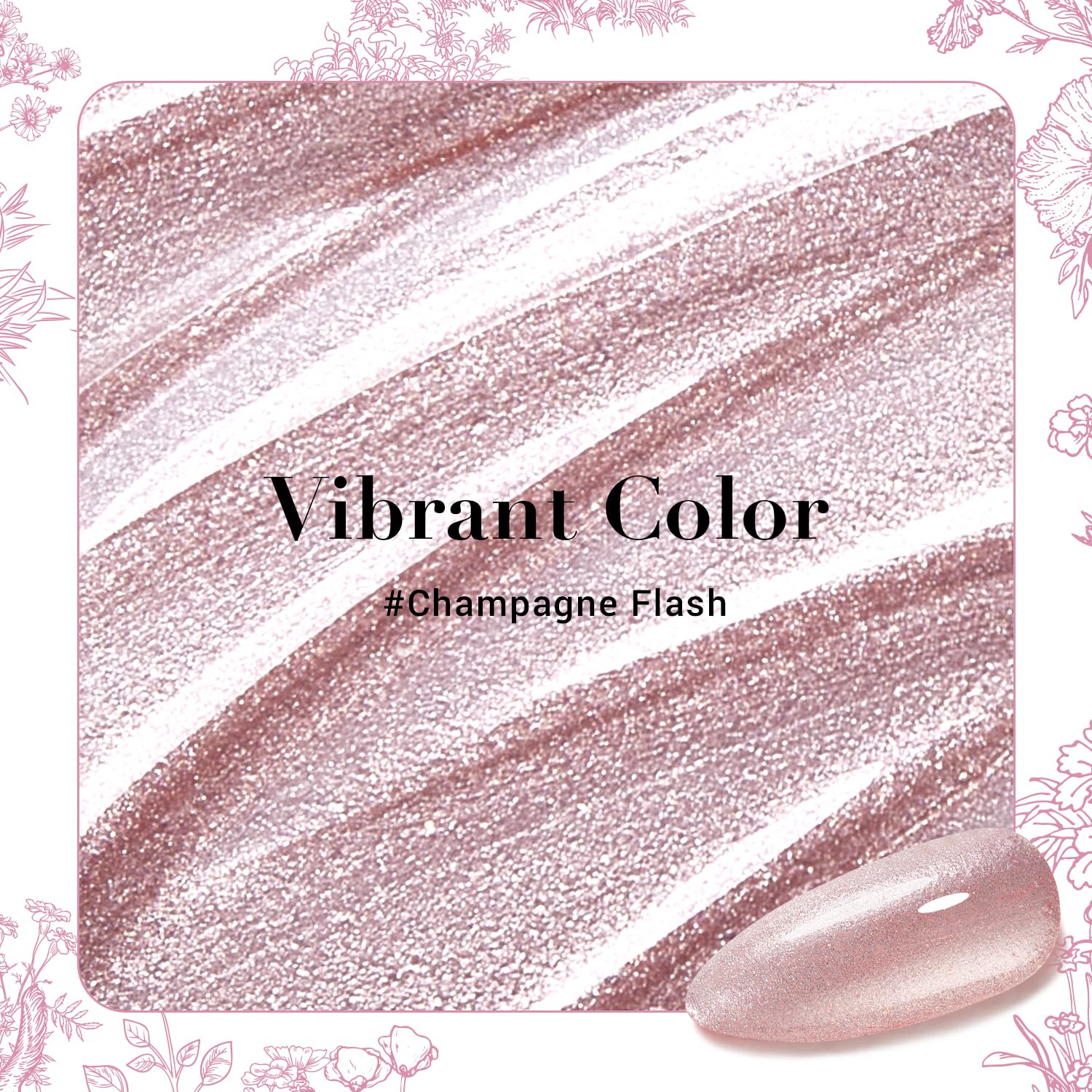 Foto 5 pulgar | Esmalte De Uñas Azurebeauty Cat Eye Nude Glitter Vegan 10 Ml - Venta Internacional.